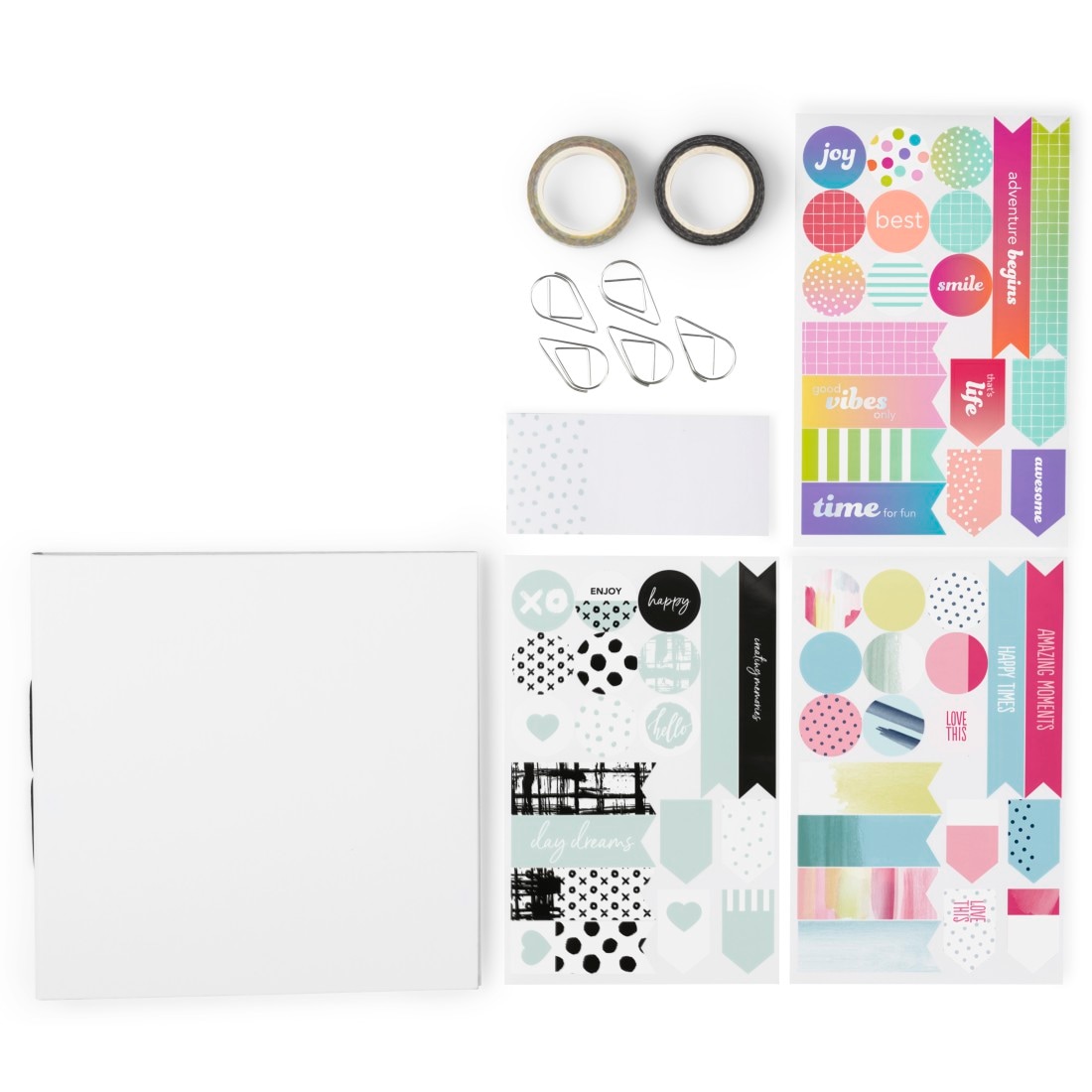 Hama Kreativset »Multi-Kreativ-Set zum Basteln für persönliche Geschenkideen,  Journal« Mit Album, Stickerbögen, Haftnotizblock, Metallclips, Masking Tapes