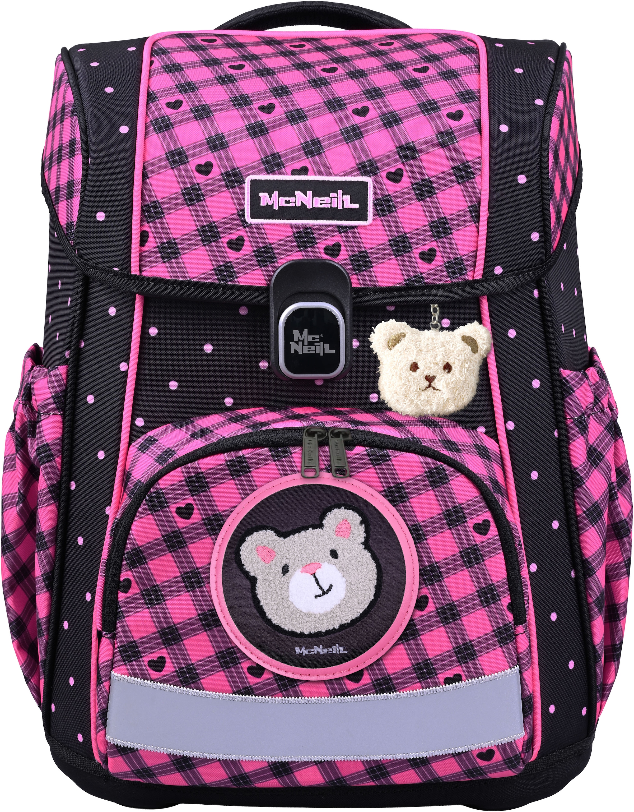McNeill Schulranzen »Bravo, inkl. Etui, Turnbeutel,« Reflektierende Streifen auf den Schultergurten;Retroreflektierende Flächen