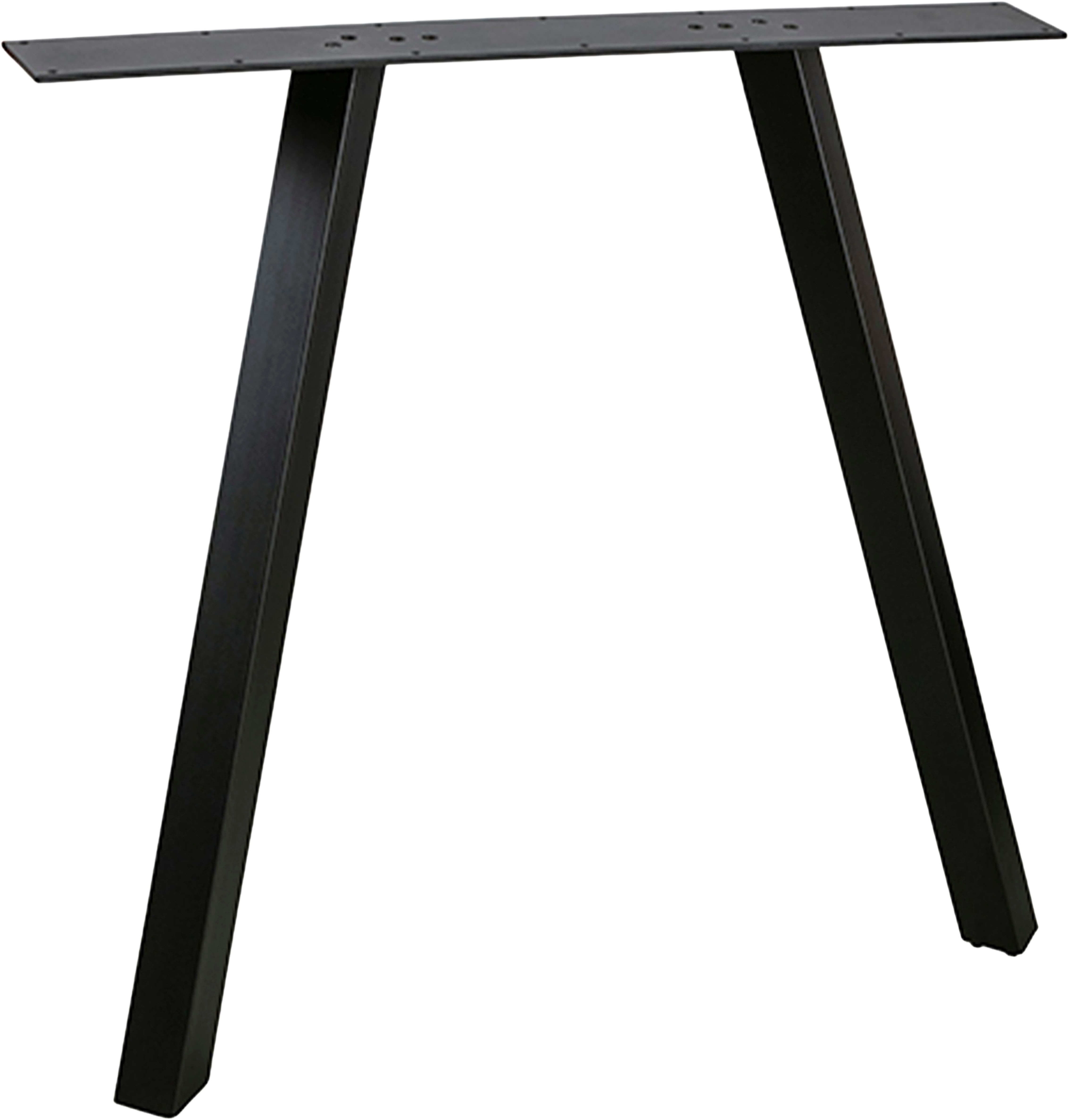 WOOOD Tischbein "Zaandam Metall mit modernem look H 72 x B 79 x D 10 cm" Geliefert als Einzelstück, für Tischplatten von 160x90 bis 240x100 cm