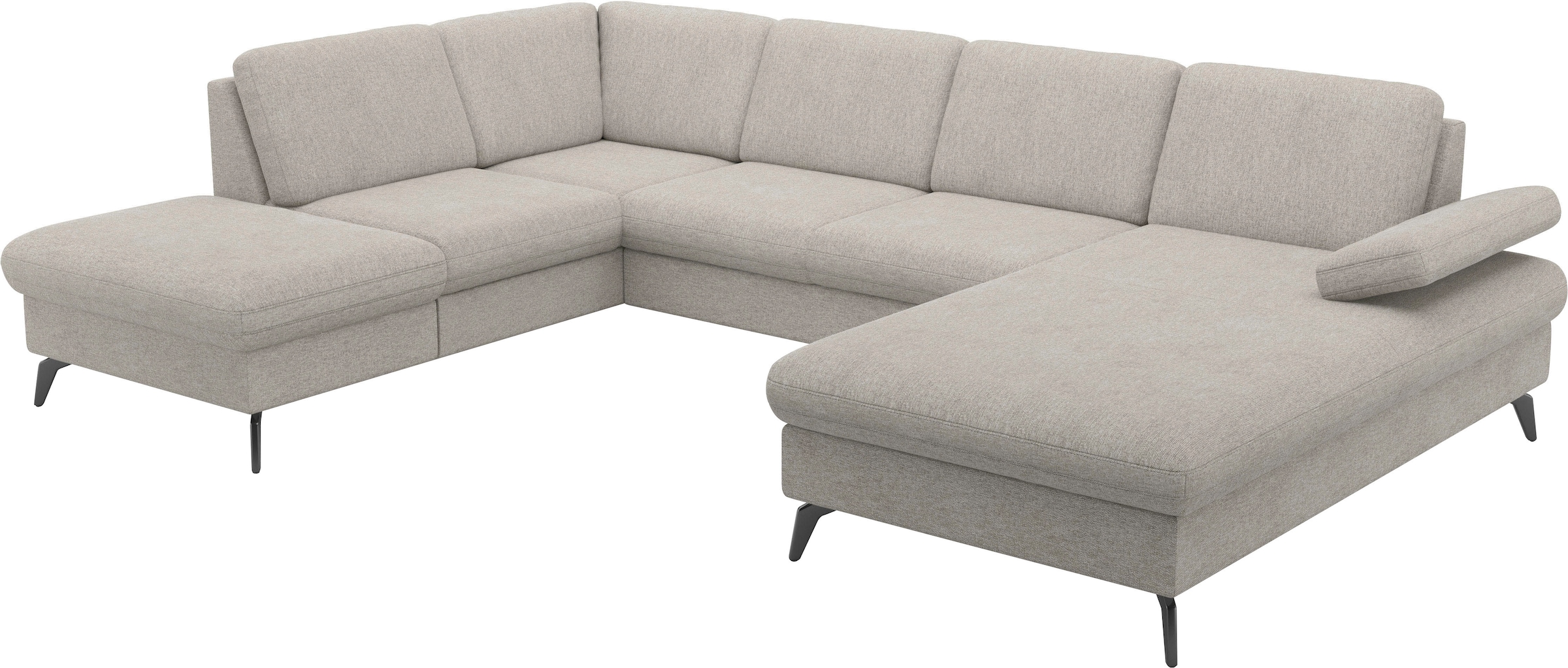 sit&more Wohnlandschaft »Morris Jubi U-Form«, inkl. Armteilfunktion und 1 Zierkissen, wahlweise mit Bettfunktion