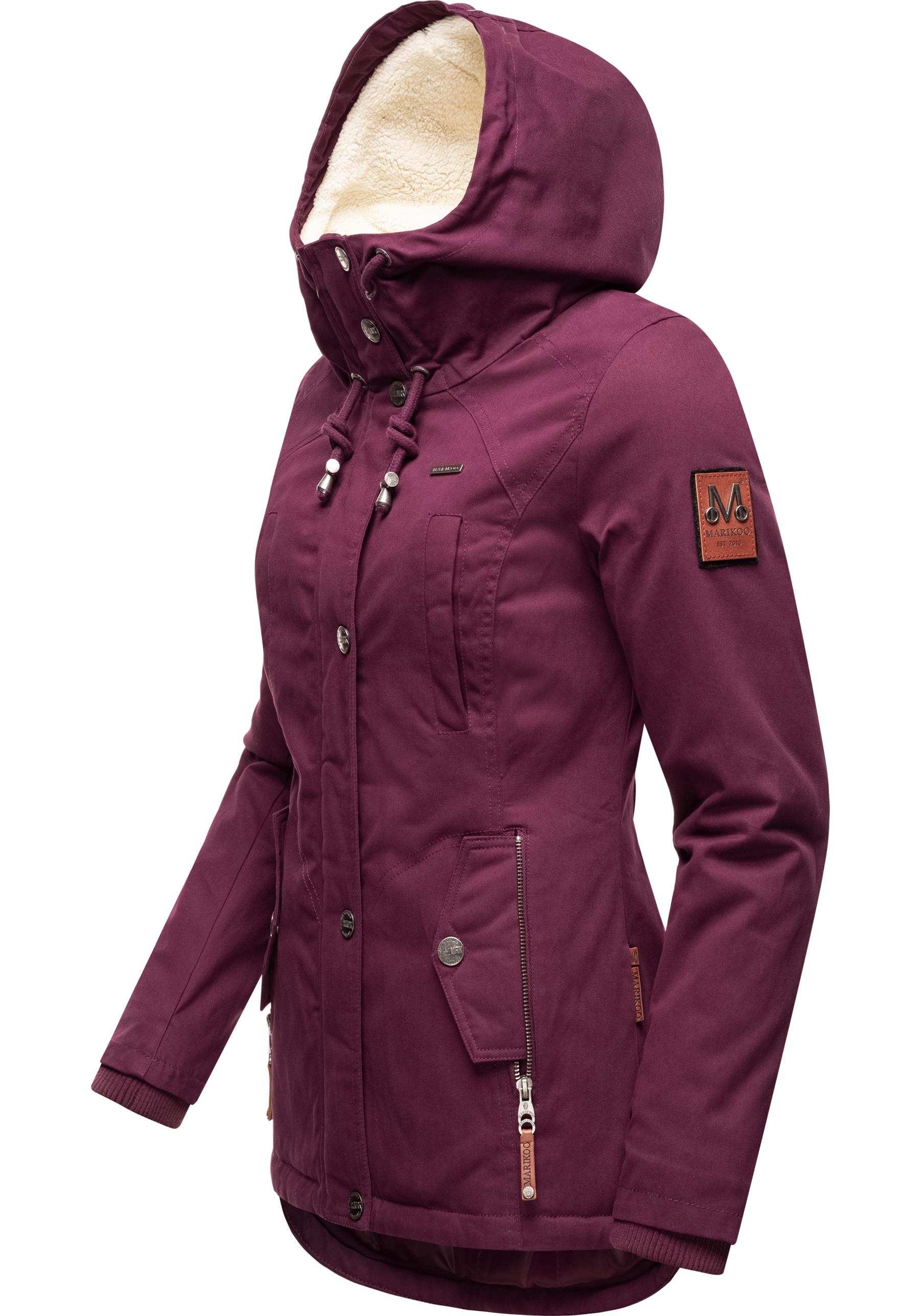 Marikoo Winterjacke »Bikoo«, mit Kapuze, sportliche Damen Outdoor Baumwolljacke mit Kapuze
