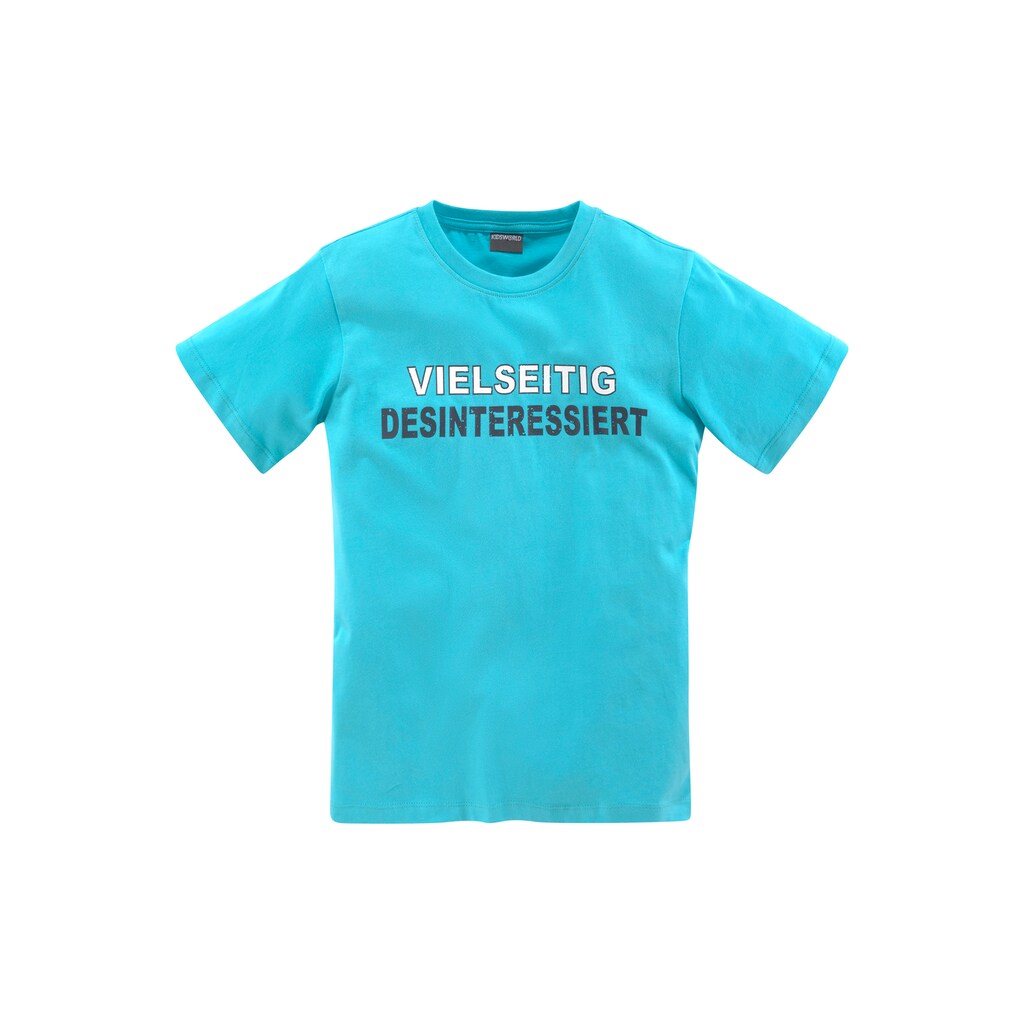 KIDSWORLD T-Shirt »VIELSEITIG DESINTERESSIERT«