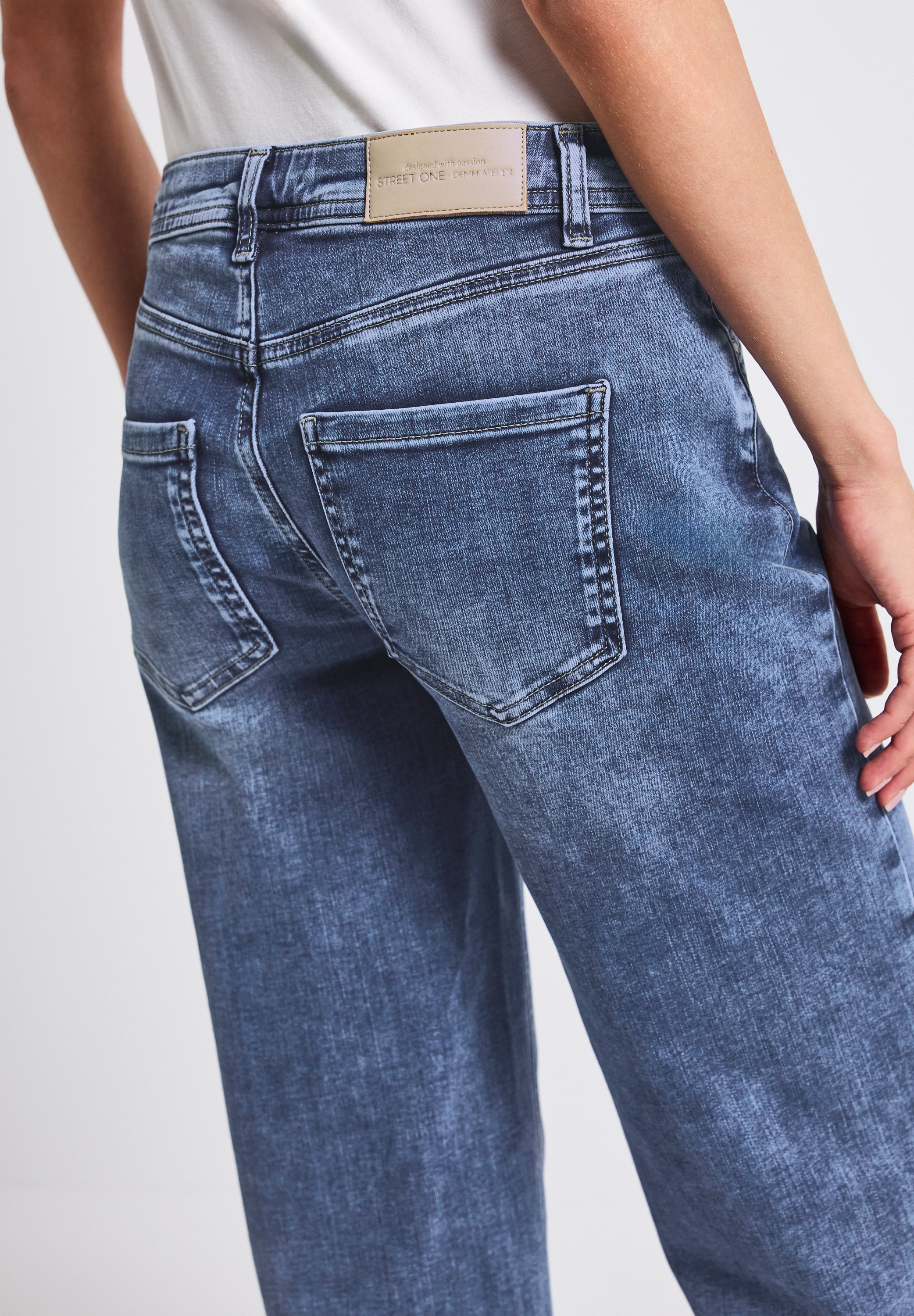 STREET ONE Straight-Jeans »Style Straight Leg«, Destroyed Jeans