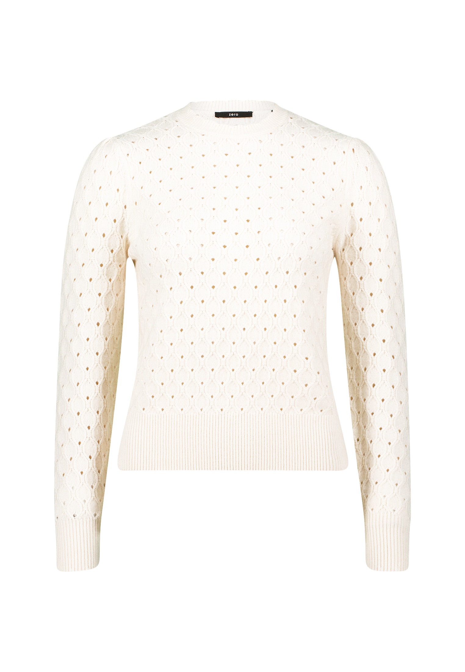 Zero Strickpullover "Damen Pullover mit Lochstrickmuster" 1 Stk. tlg. Lochm günstig online kaufen