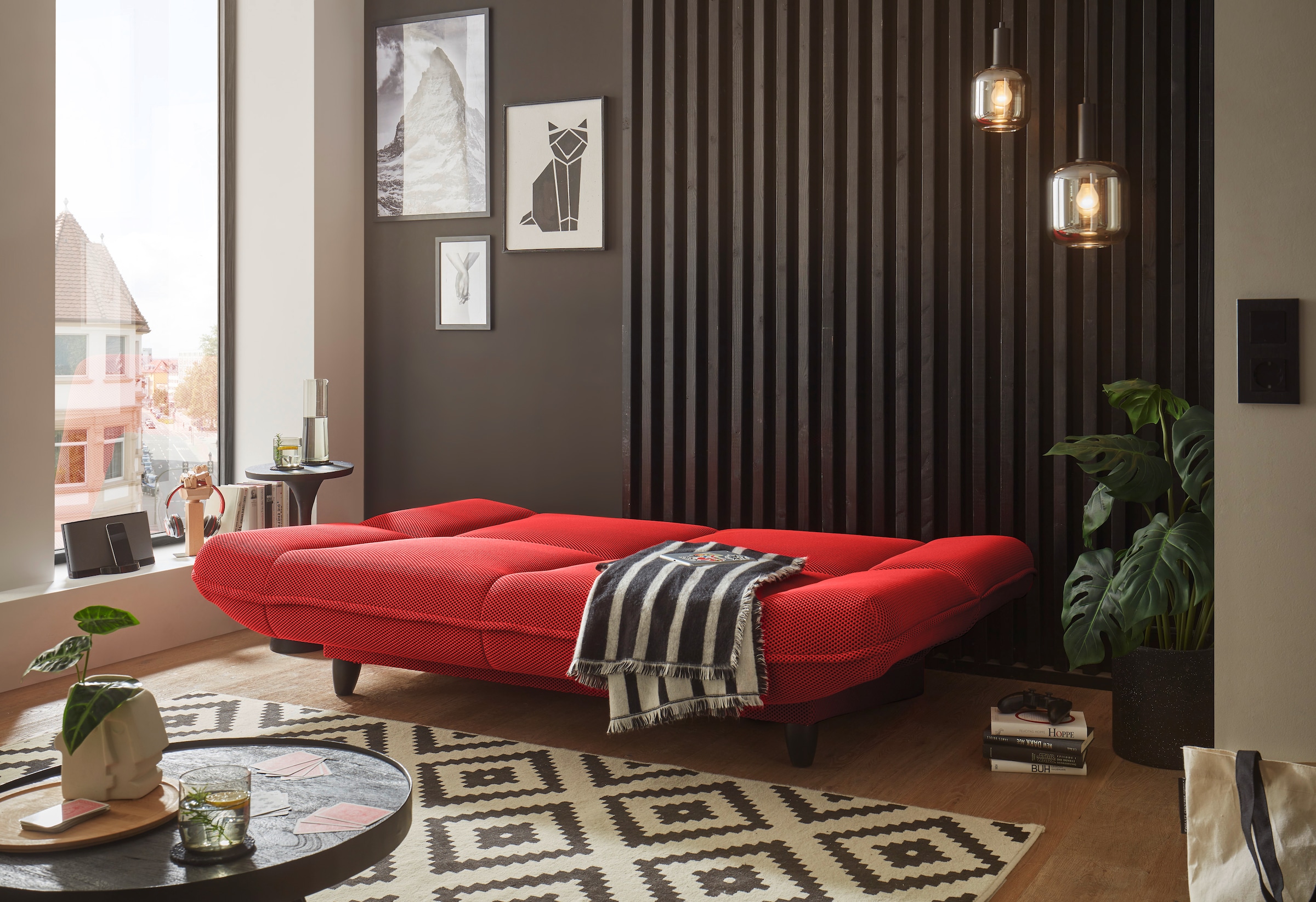 ED EXCITING DESIGN Schlafsofa »Amalia«, mit Bettkasten & 2 Zierkissen