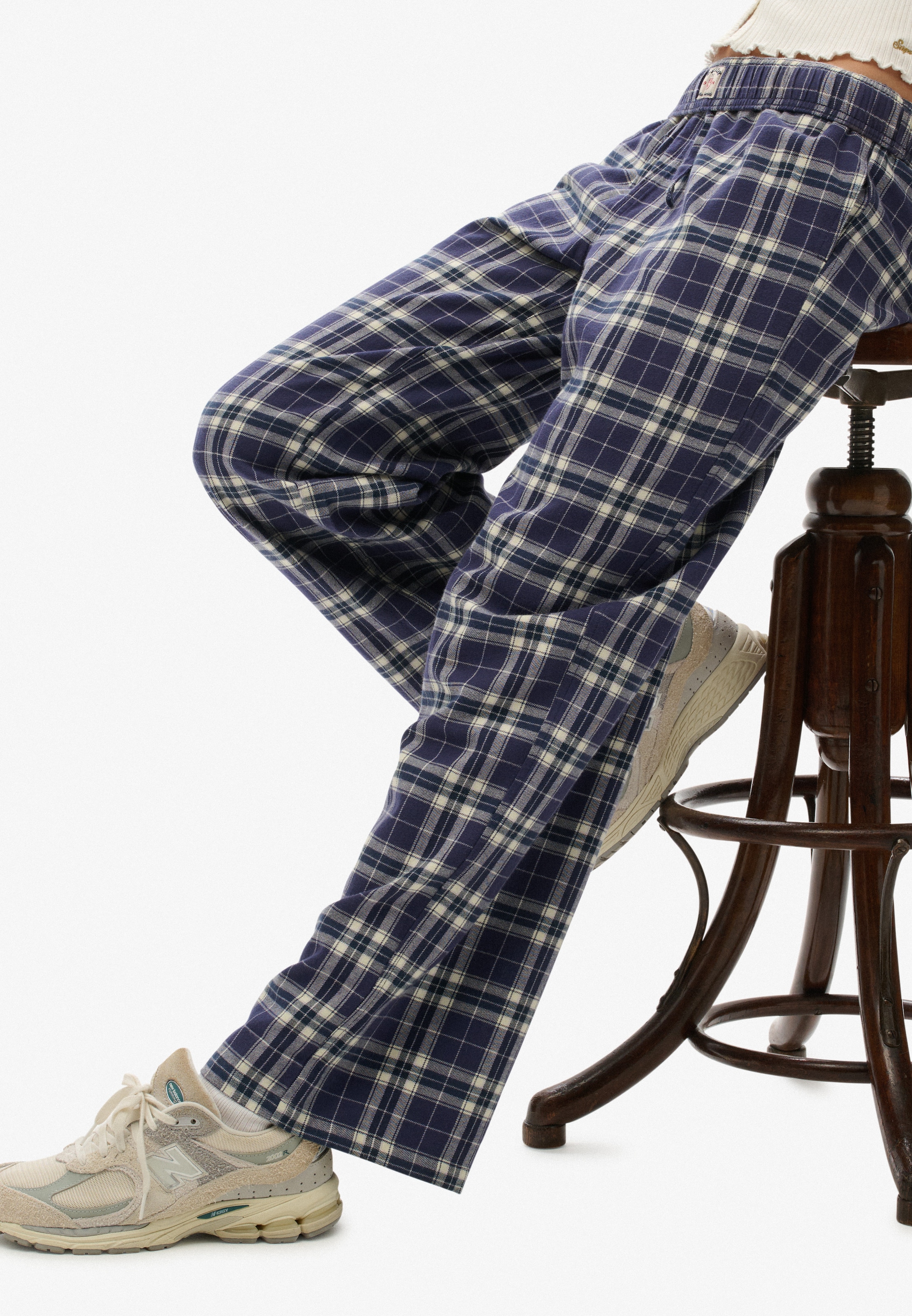 Superdry Schlafhose »COTTON CHECK ELASTIC TROUSER«  Baumwolle, straight fit, kariert auch zum Schlafen tragbar