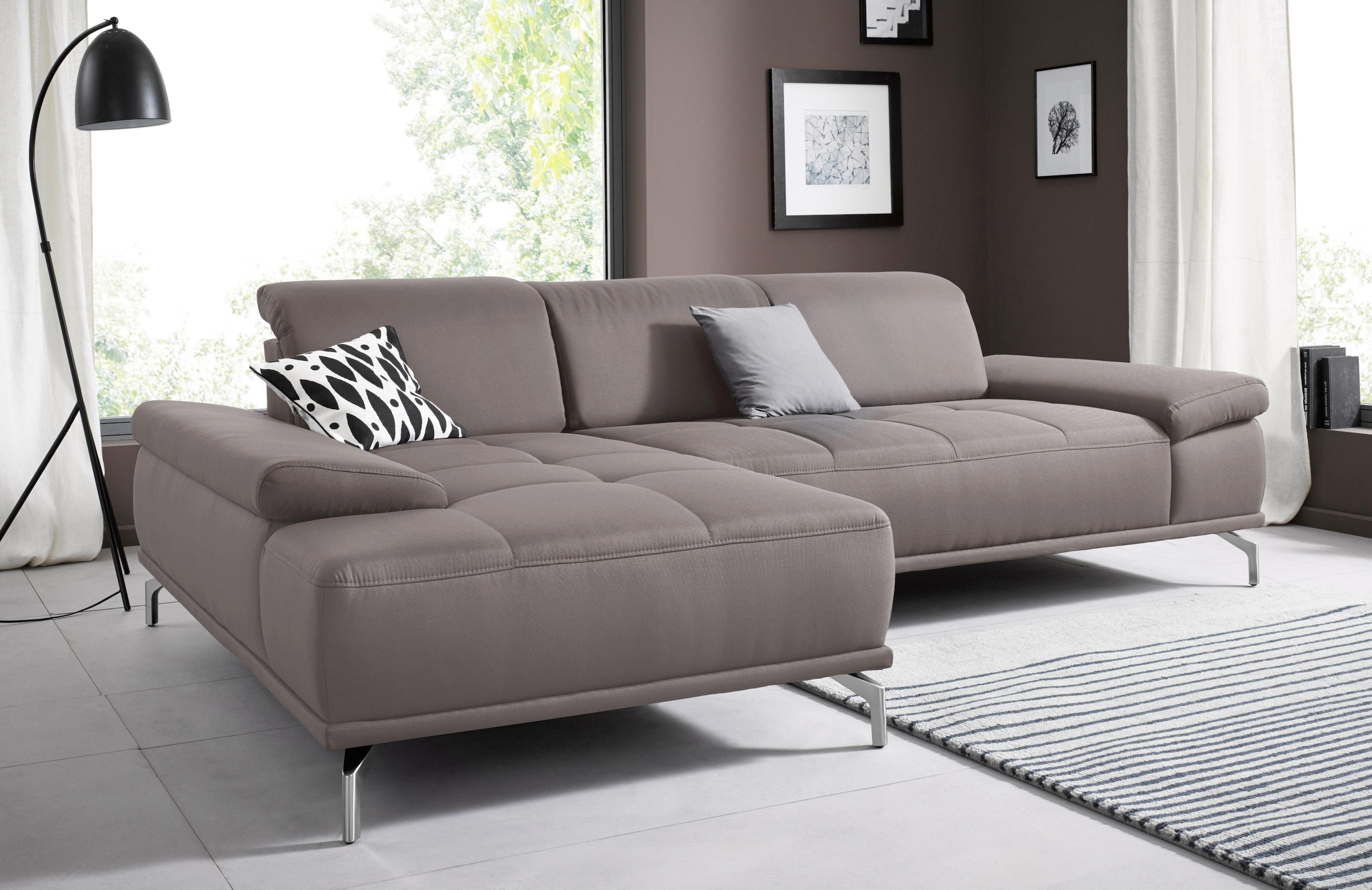 Places of Style Ecksofa "Caluna", Inkl.Sitztiefenverstellung, wahlweise mit günstig online kaufen