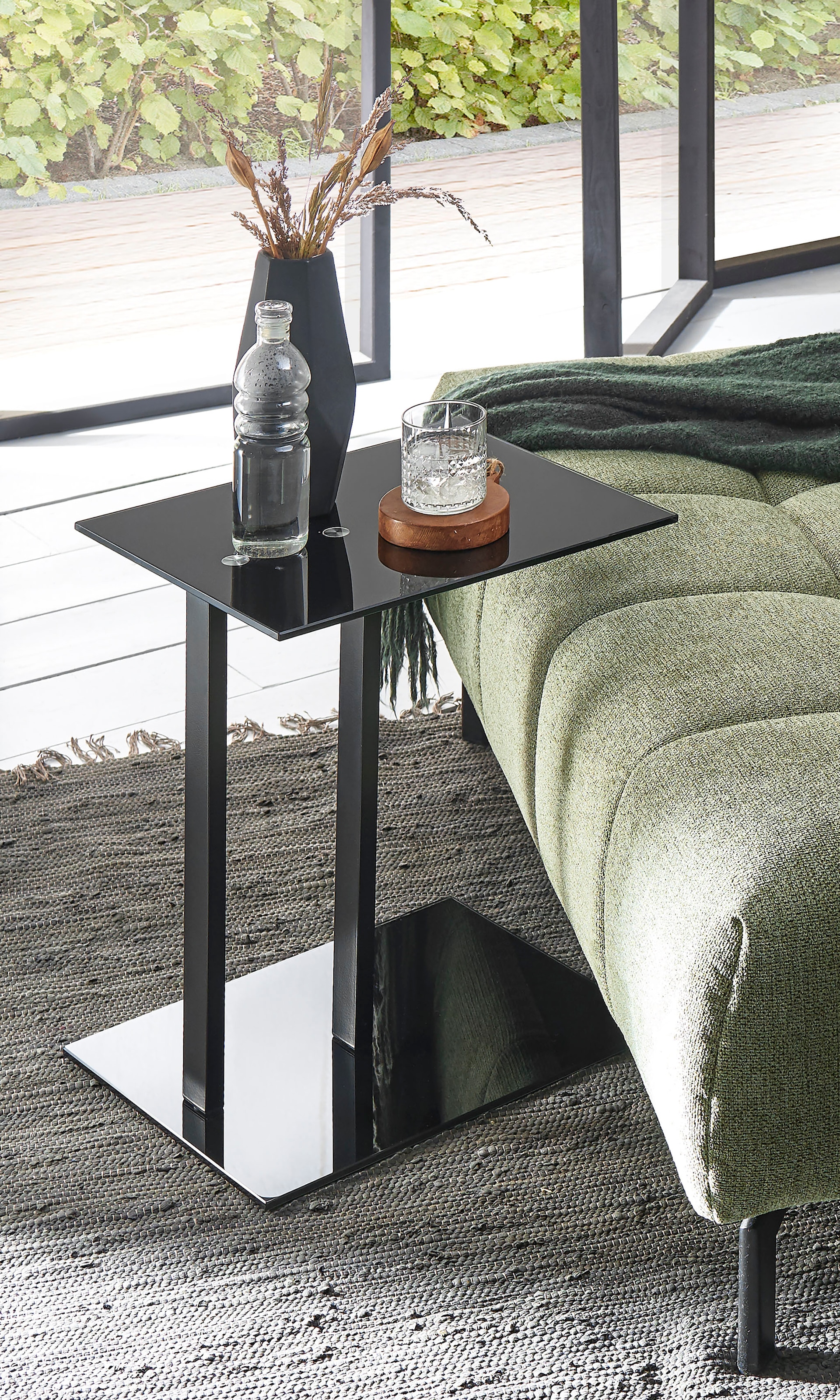 HAKU Beistelltisch »Sofatisch, Wohnzimmertisch« 1 Stk. tlg. rechteckig - aus Metall Schwarz B/T/H 45/35/50 cm