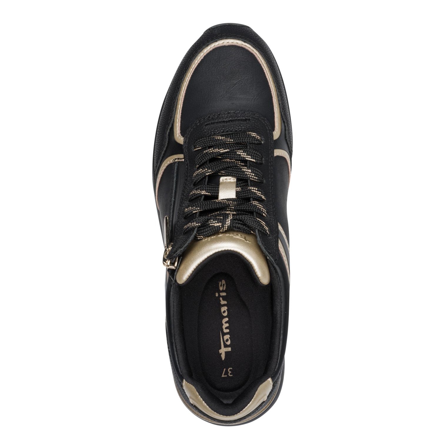 Tamaris Plateausneaker  Freizeitschuh, Halbschuh, Schnürer mit Kontrastbesätzen und Ziernähten