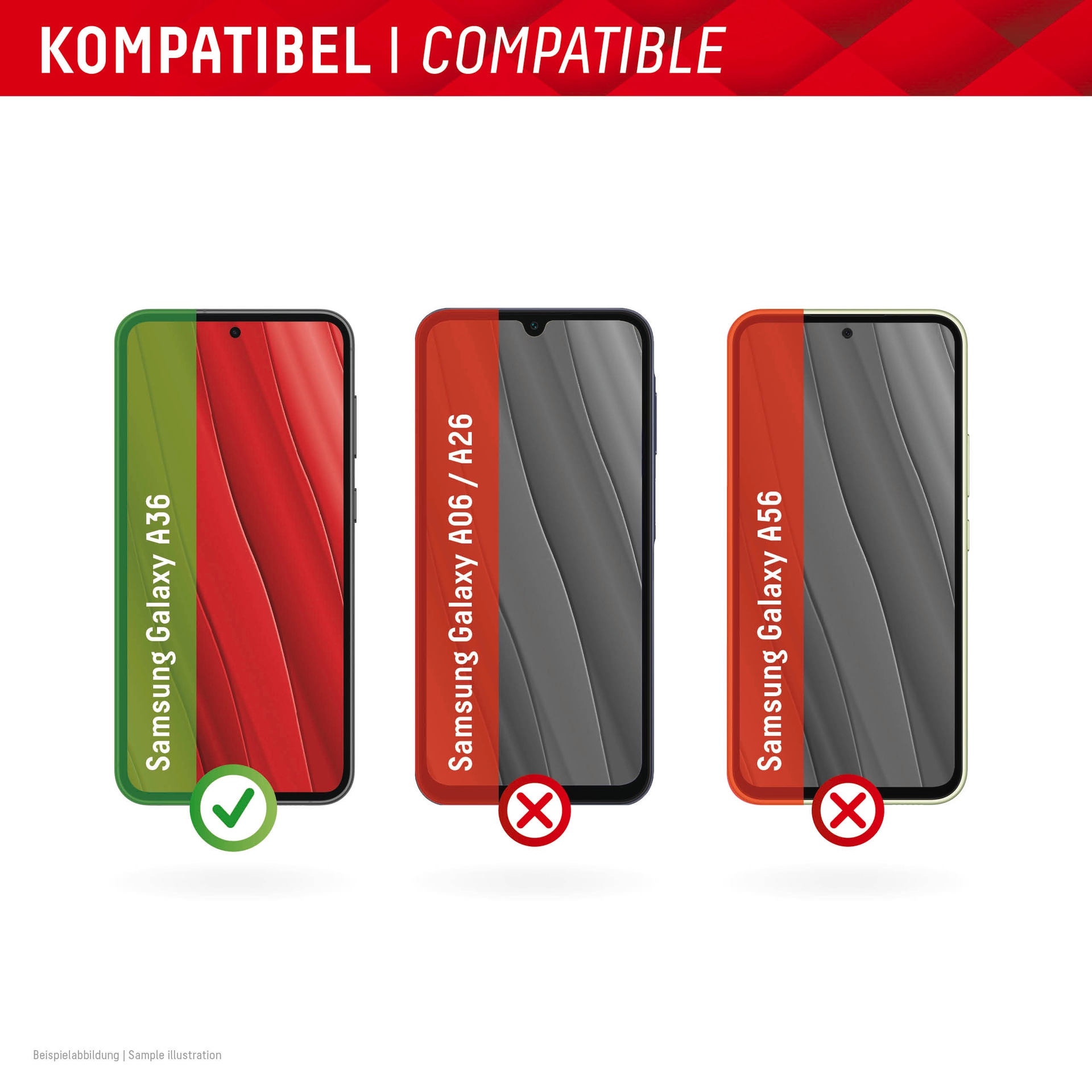 Displex Displayschutzglas »Smart Glass Screen Protection - ultra-dünn, unzerbrechlich, unsichtbar«, für Samsung Galaxy A36, Displayschutzfolie, Schutzfolie, Bildschirmschutz, kratz- & stoßfest