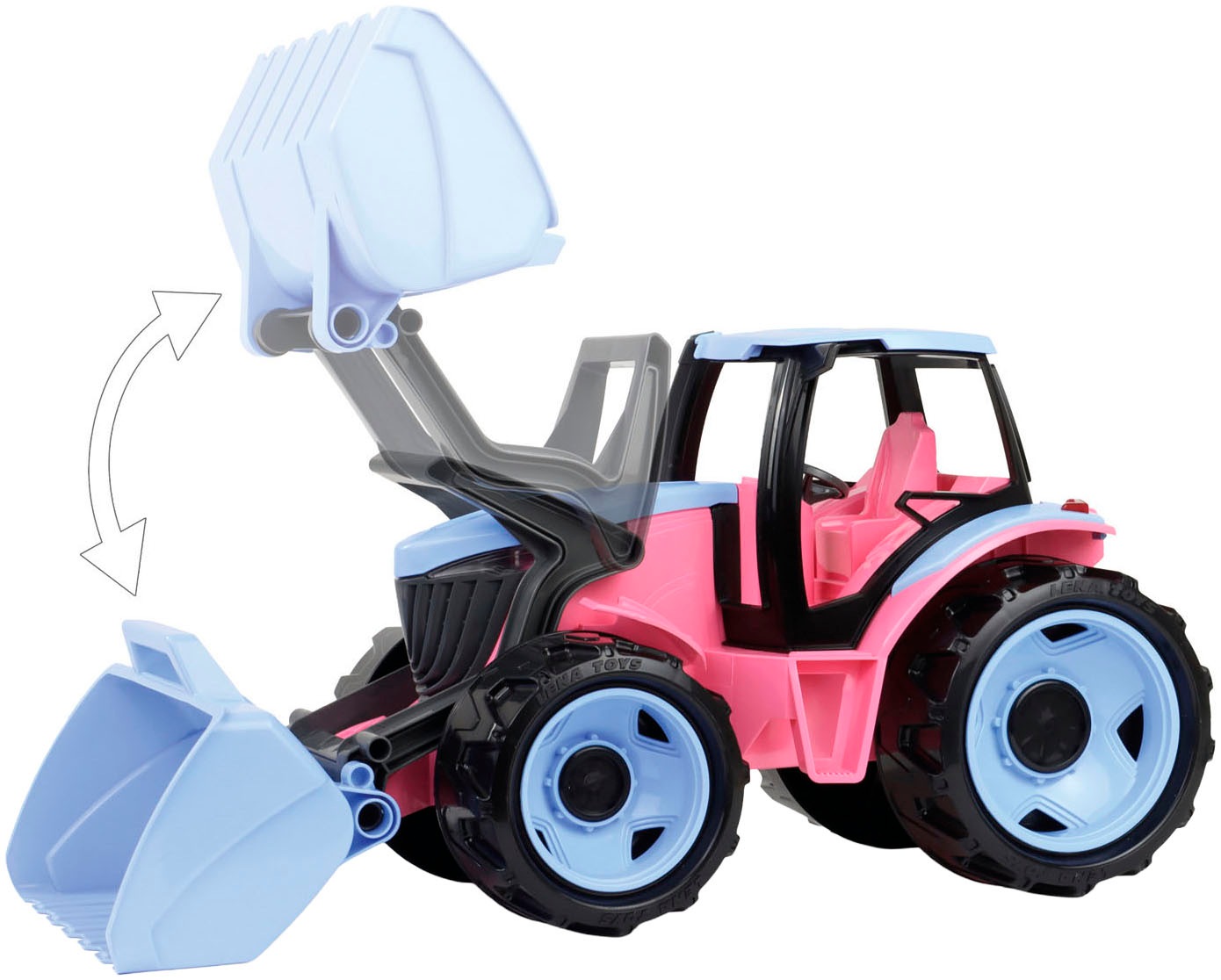 Lena® Spielzeug-Traktor »Giga Trucks Traktor mit Lader, Rosa« Made in Europe