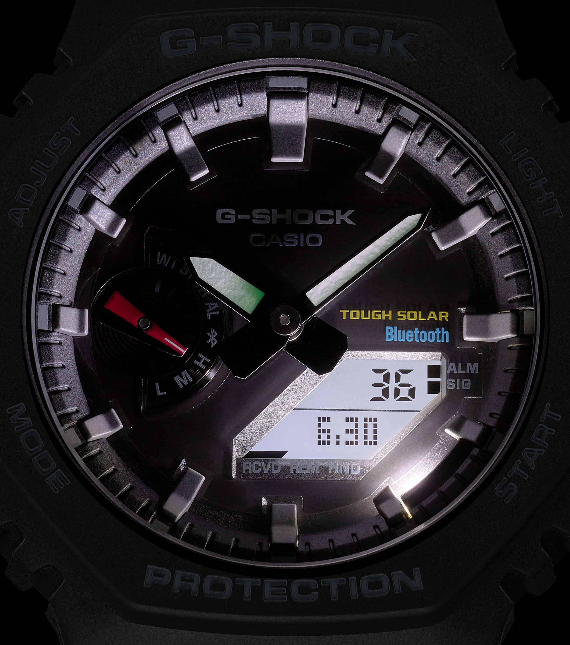 CASIO G-SHOCK Smartwatch »GA-B2100-1AER«, (Solaruhr, Armanduhr, Herrenuhr, Bluetooth, bis 20 bar wasserdicht)