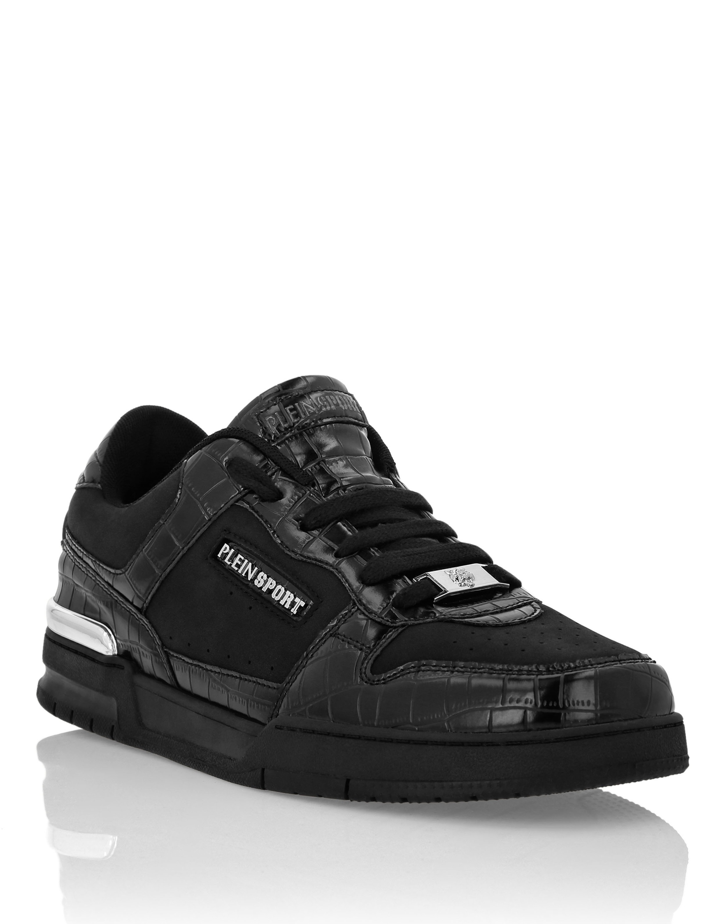 Sneaker PLEIN SPORT "Lo-Top Turnschuhe", Damen, Gr. 40, Normalschaft, schwarz (0202, schwarz, schwarz), Schuhe Sneaker 7