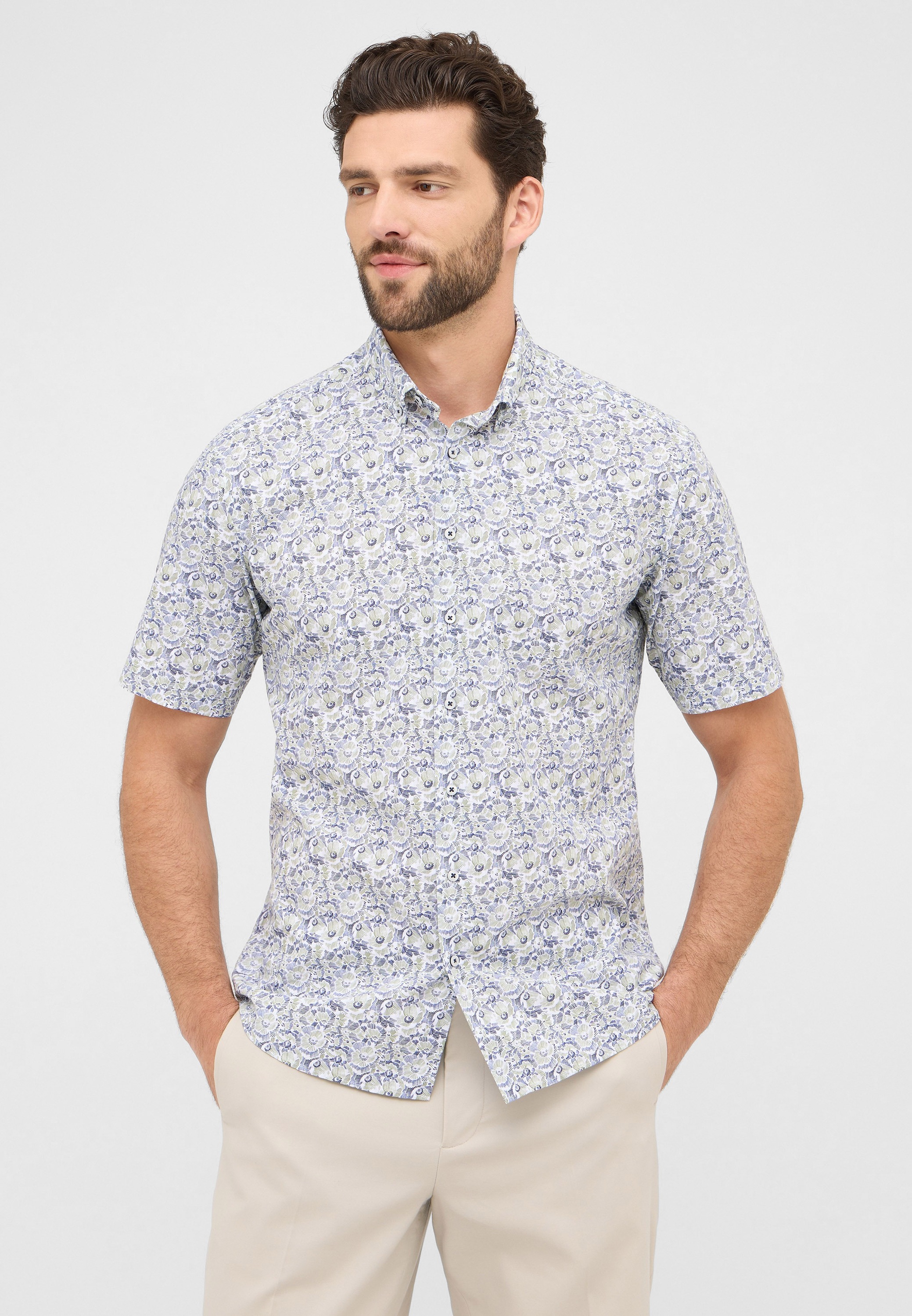 Eterna Kurzarmhemd "MODERN FIT", NON IRON (bügelfrei) günstig online kaufen