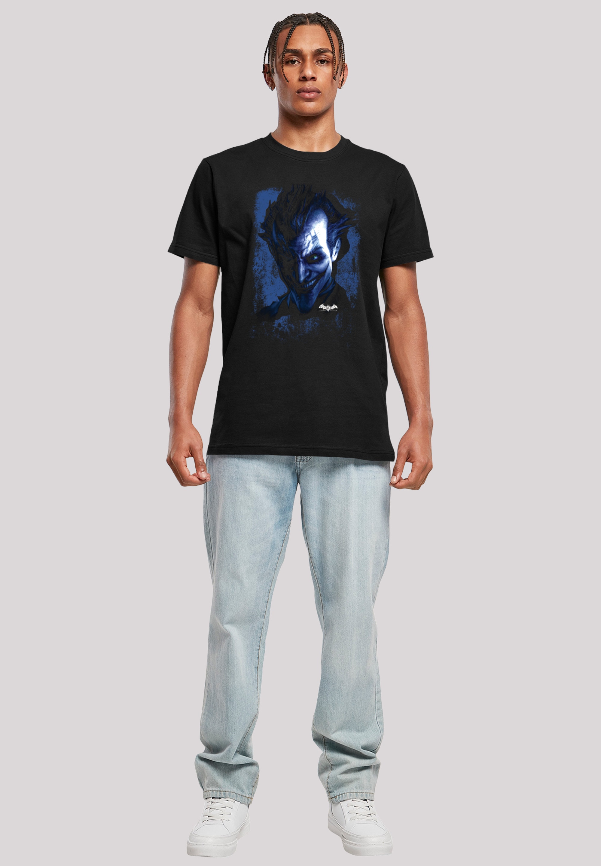 F4NT4STIC T-Shirt »DC Comics Batman Arkham Asylum Joker Face Texture«, Print