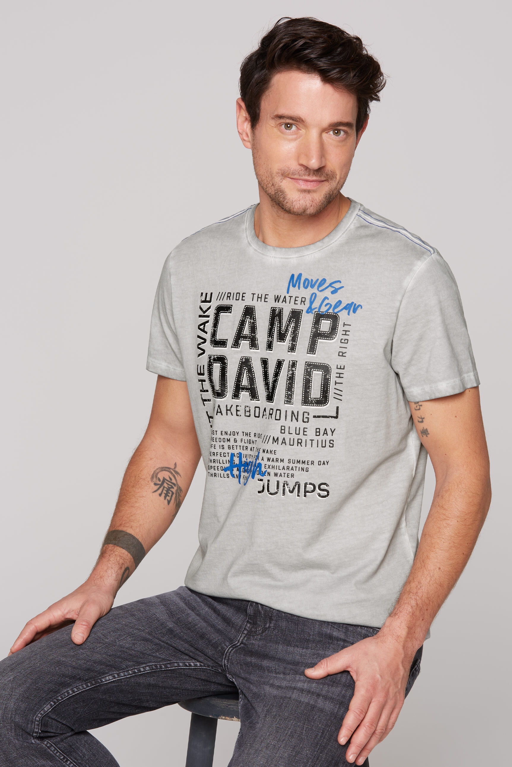 CAMP DAVID Rundhalsshirt, aus Baumwolle günstig online kaufen