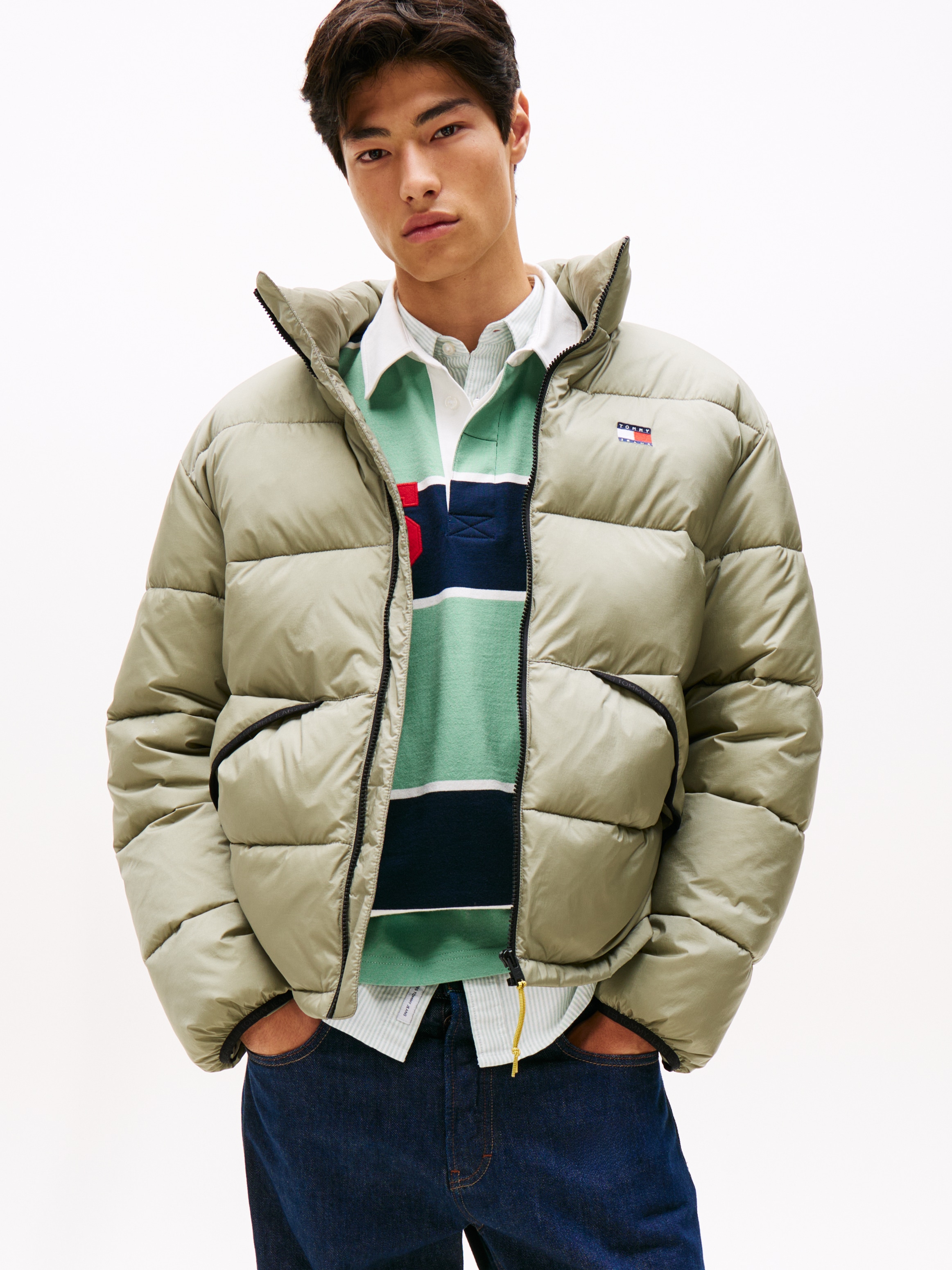 Tommy Jeans Steppjacke "VAIL PUFFER", ohne Kapuze, Daunenjacke, Übergangsja günstig online kaufen