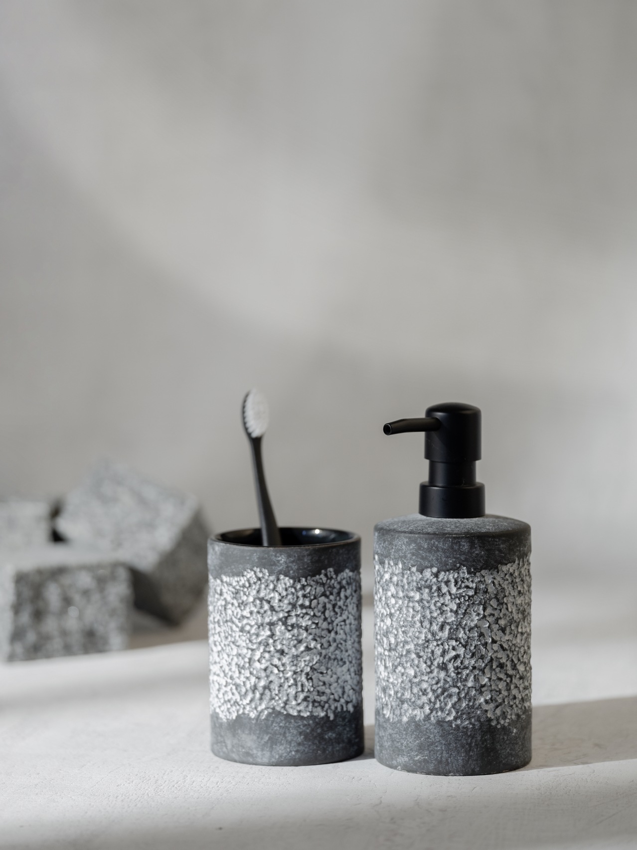 WENKO Badaccessoire-Set "Anfo" bestehend aus Seifenspender, WC-Garnitur, Za günstig online kaufen