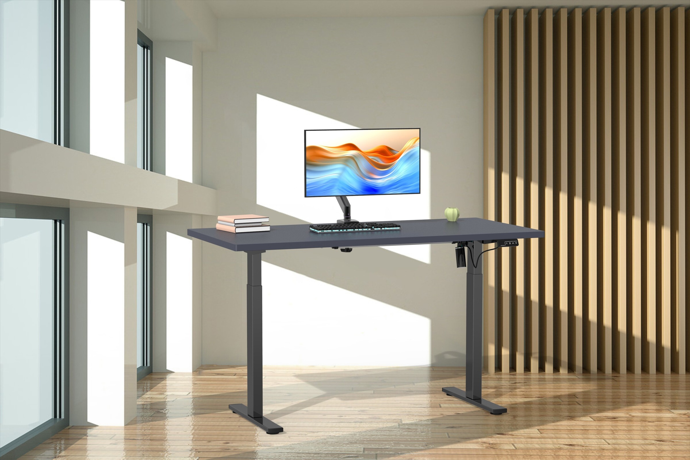 VCM Schreibtisch »Schreibtisch höhenverstellbar Lona 140x80« 1 Stk. tlg.