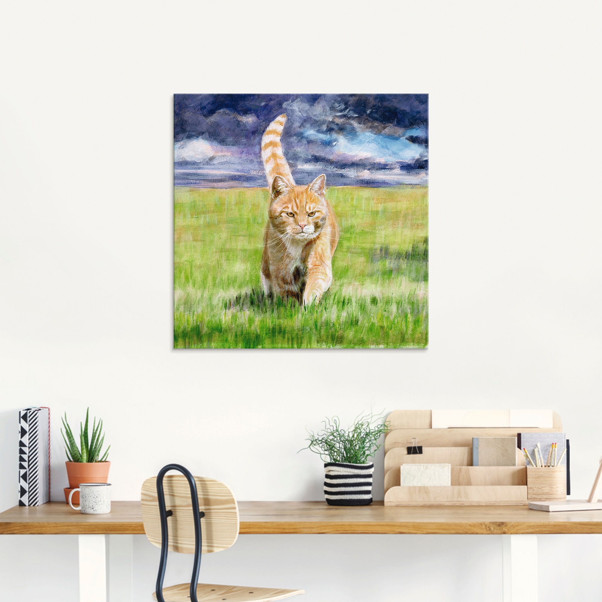 Artland Glasbild »Auf Jagd« Haustiere 1 Stk. tlg. in verschiedenen Größen