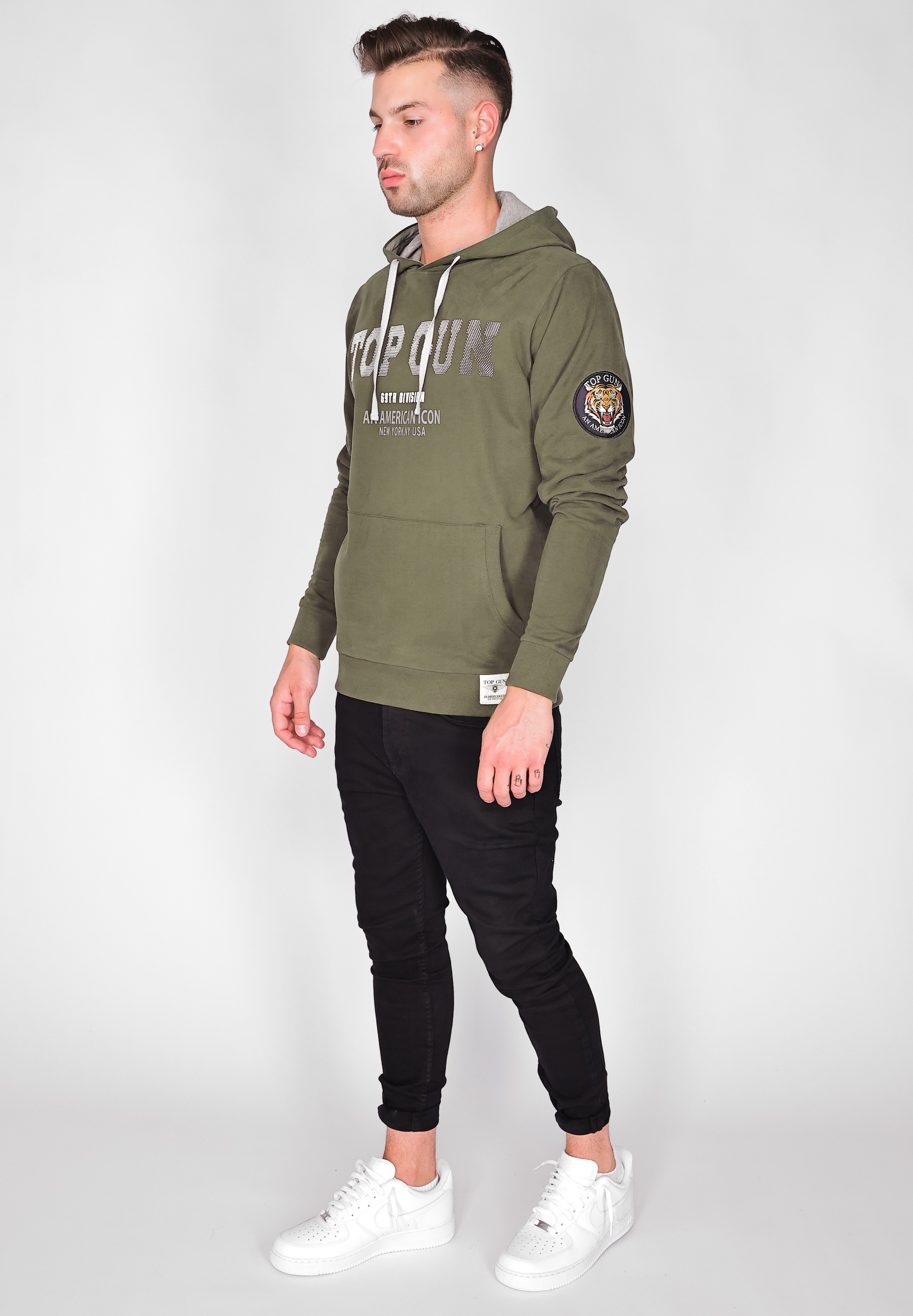 Top Gun TG20213008 Men's Hoodie Olive 50 3