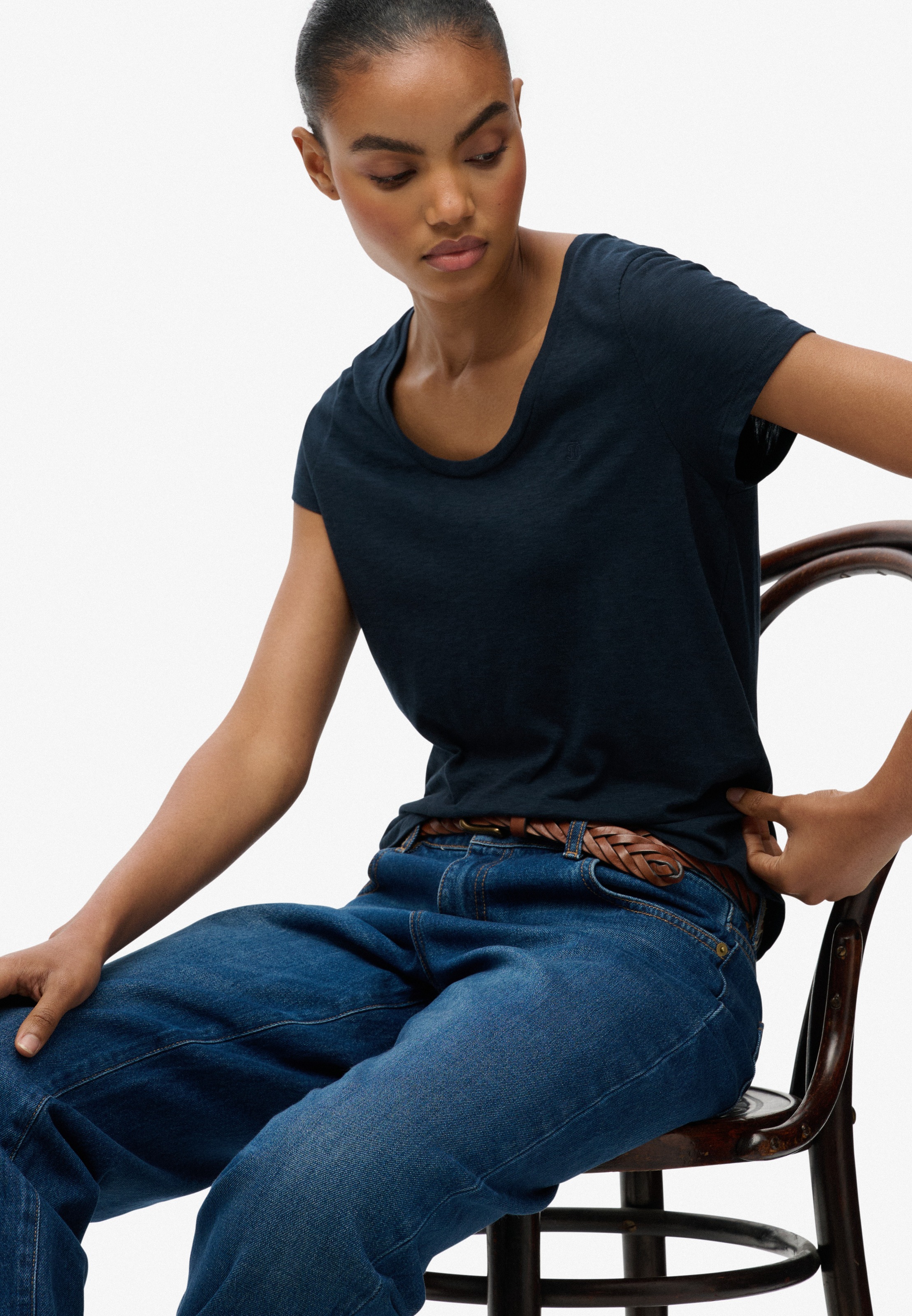 Superdry T-Shirt "STUDIOS SCOOP NECK TEE" günstig online kaufen