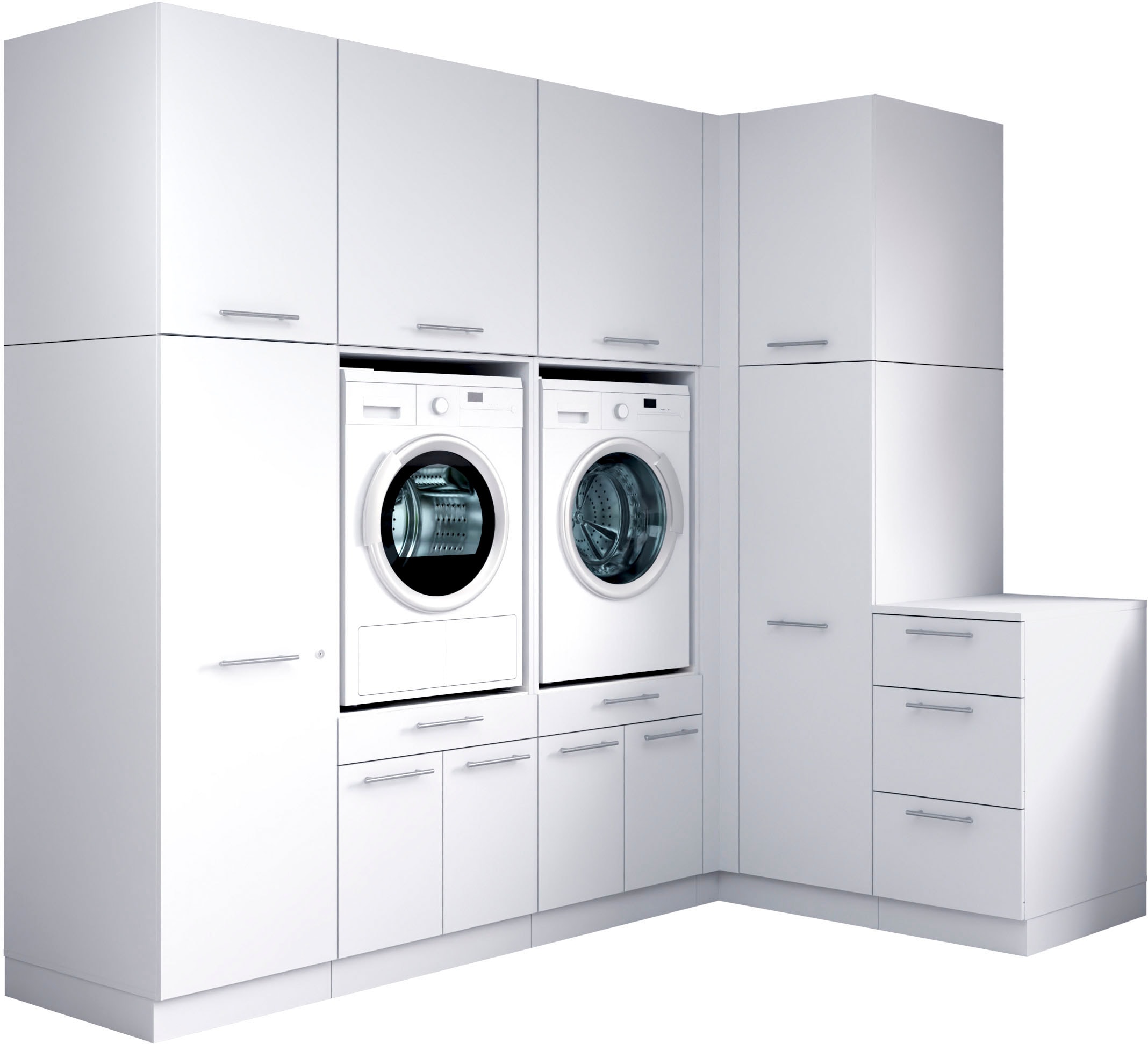 Laundreezy "Laundreezy, 9-tlg. Mehrzweckschrank-Set B/H/T 253/238/68 cm" 9 Stk. tlg.