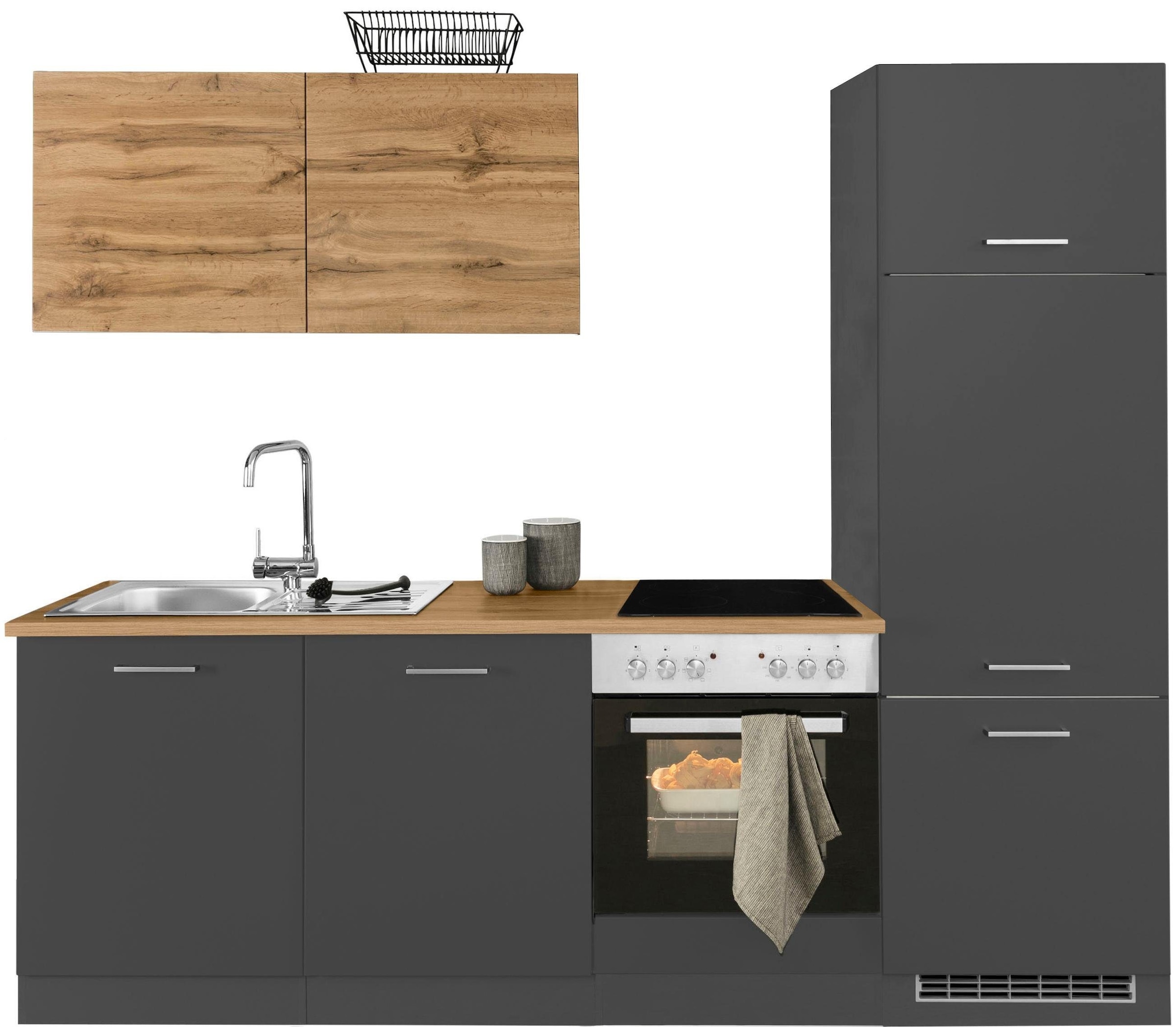 KOCHSTATION Küchenzeile "KS-Kehl" ohne E-Geräte, Breite 240 cm, für Kühlsch günstig online kaufen