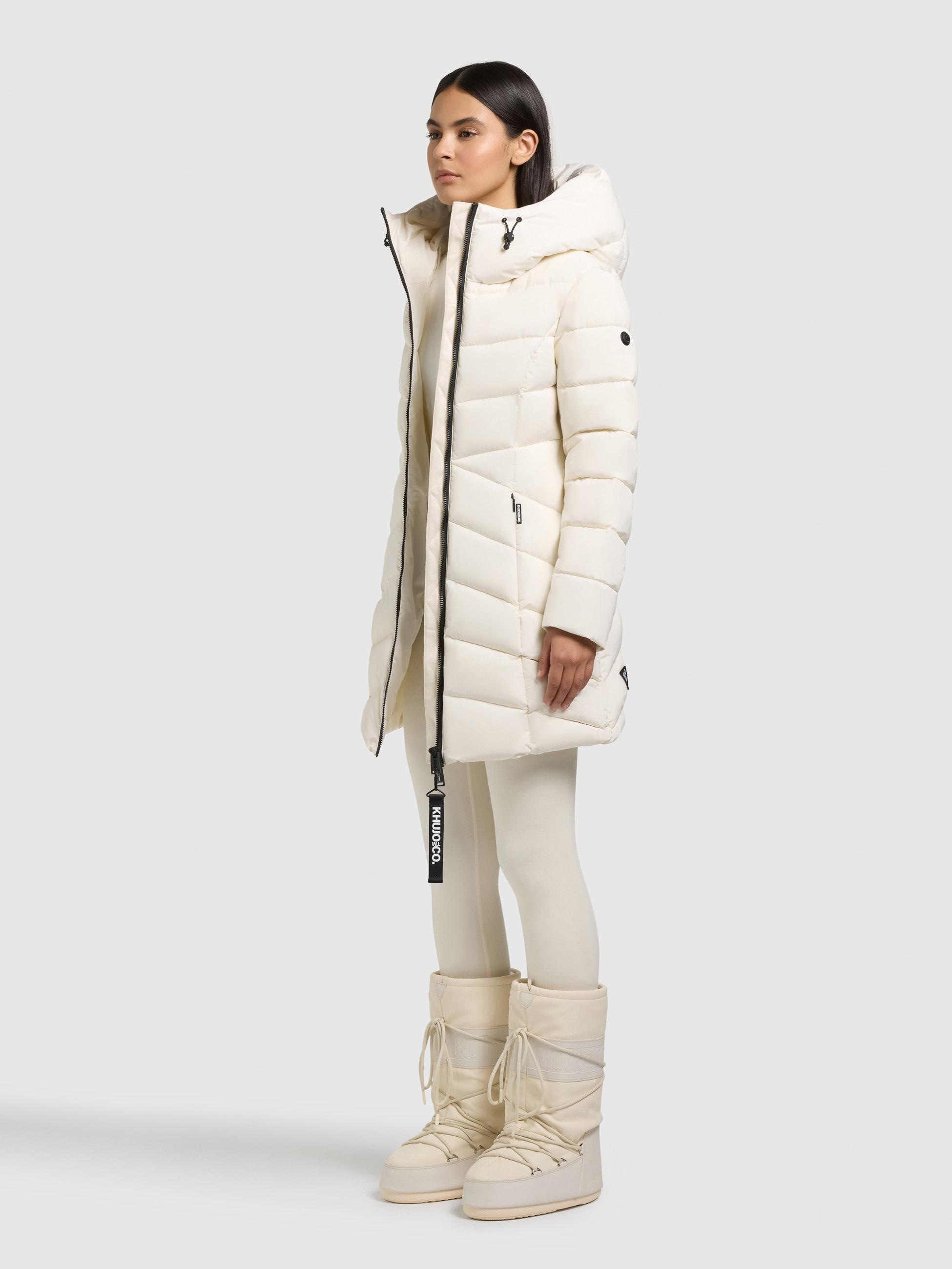 khujo Wintermantel »Dier« Winter Steppmantel mit Inlay und Kapuze