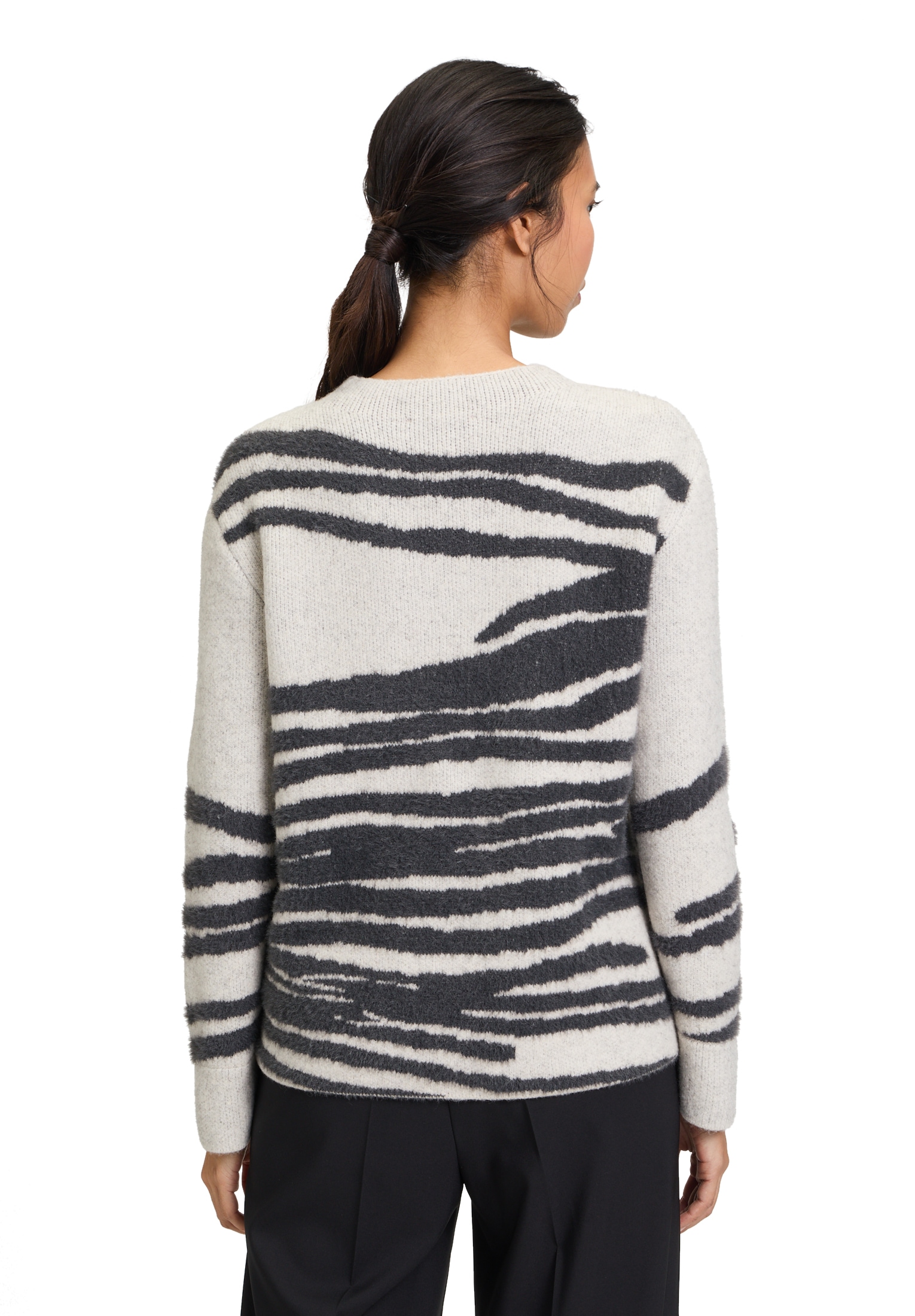 Betty Barclay Strickpullover »Betty Barclay Grobstrick-Pullover mit Jacquard«, (1 tlg.), Effektgarn