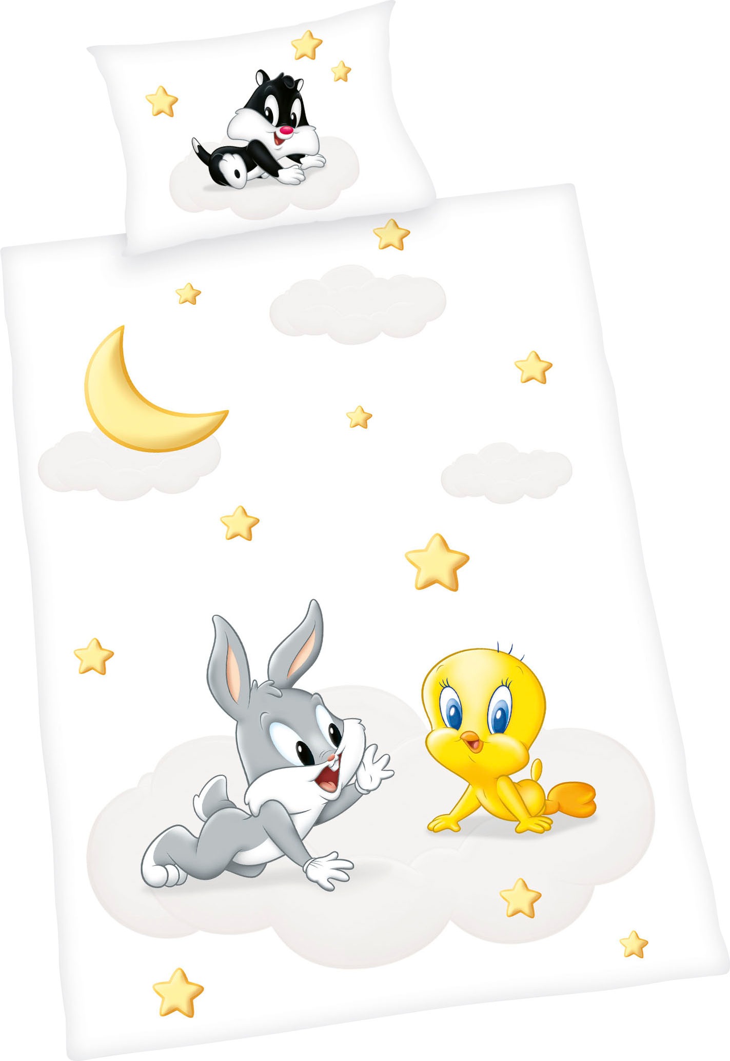 LOONEY TUNES Babybettwäsche "Looney Tunes" 2 Stk. tlg. mit liebevollem Moti günstig online kaufen