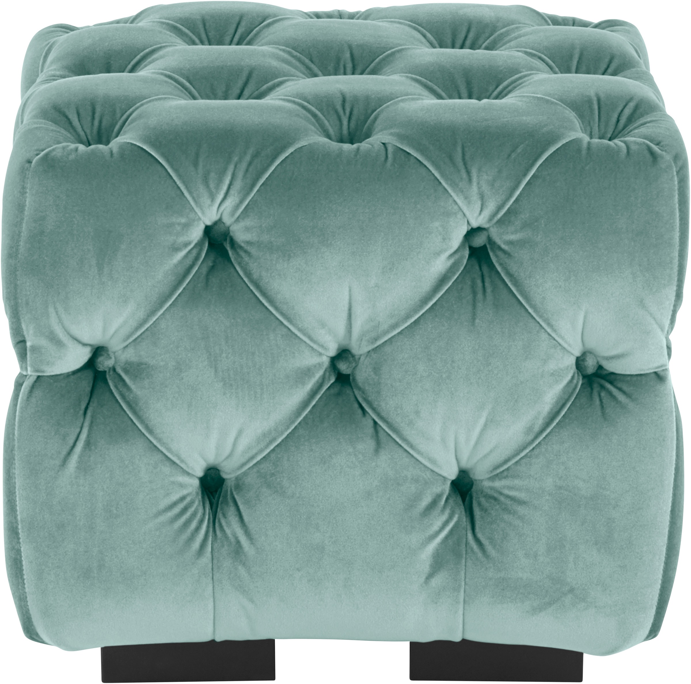 Guido Maria Kretschmer Home&Living Polsterhocker »Kalina«, mit klassischer Chesterfield-Knopfheftung, passend zur Serie "Kalina"