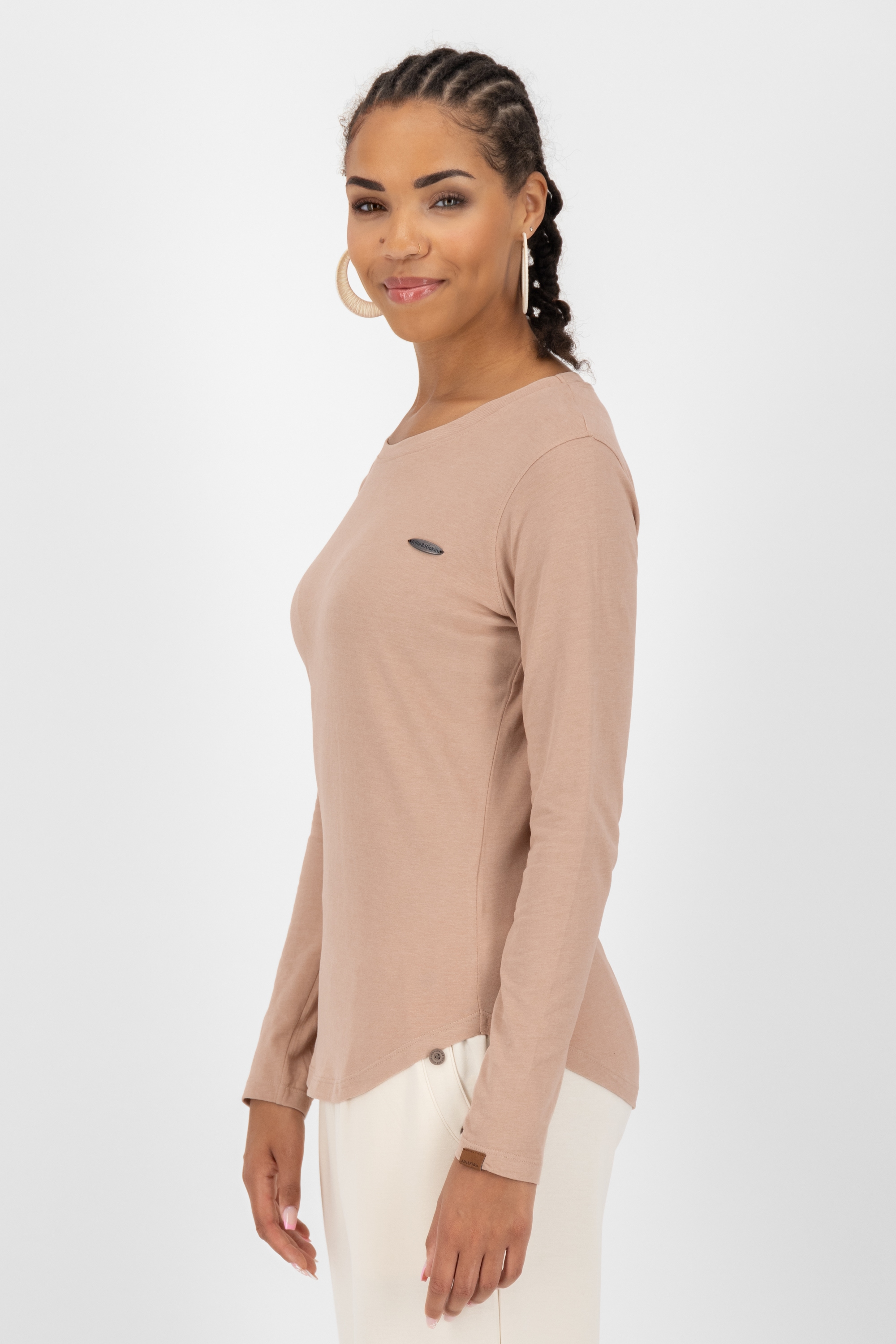 Alife & Kickin Langarmshirt »Damen LeaAK A«, Figurnah geschnittenes Longsleeve Shirt mit Rundhalsausschnitt