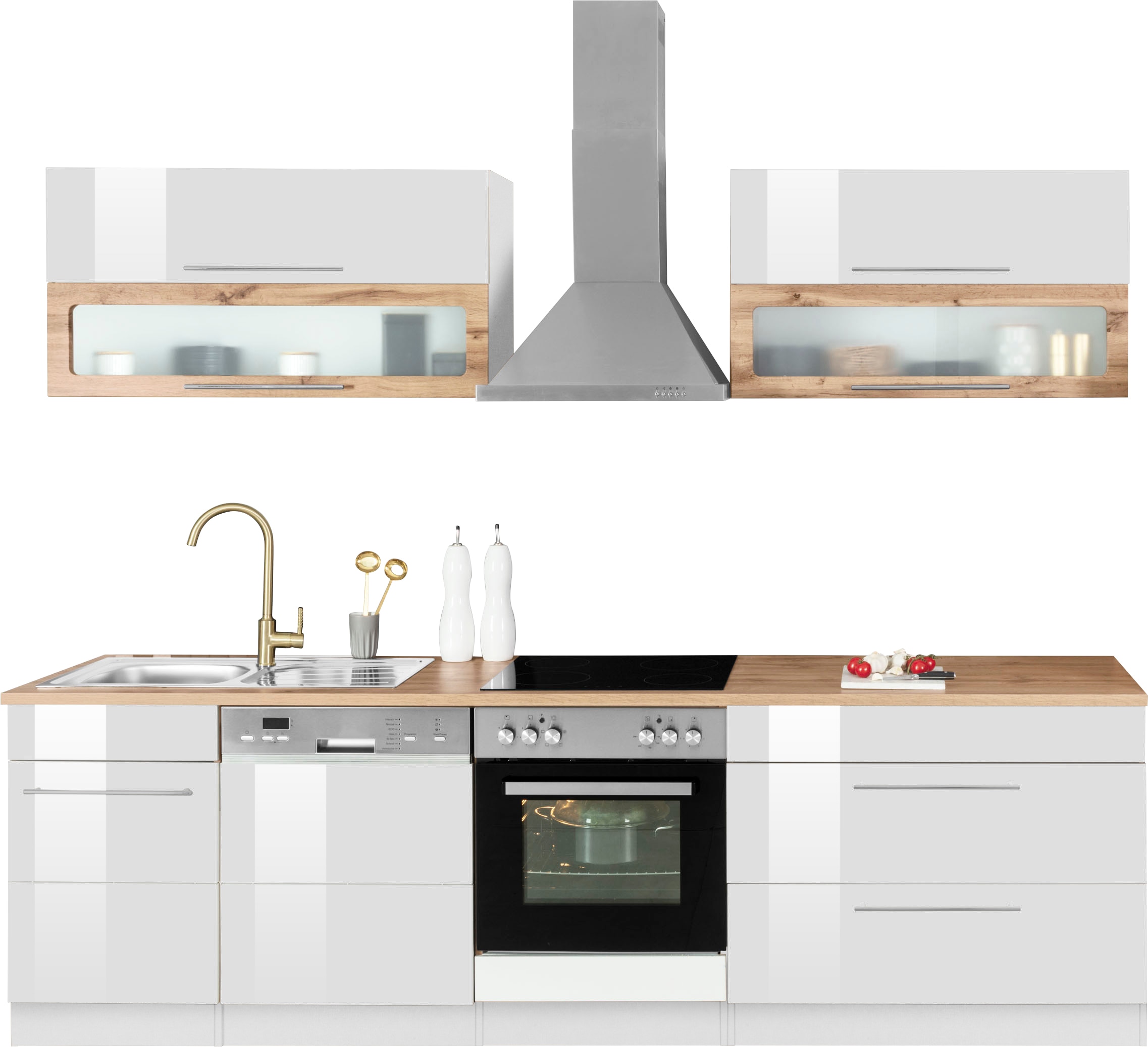 KOCHSTATION Küchenzeile "KS-Wien" Breite 270 cm, wahlweise mit E-Geräten günstig online kaufen