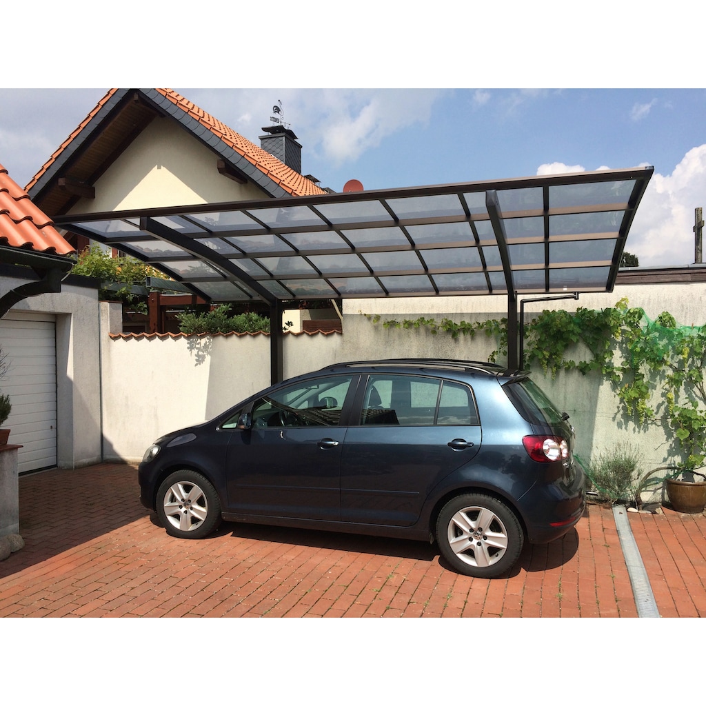 Ximax Einzelcarport »Portoforte Typ 60 Standard-mattbraun«, Aluminium, 254 cm, braun, Aluminium