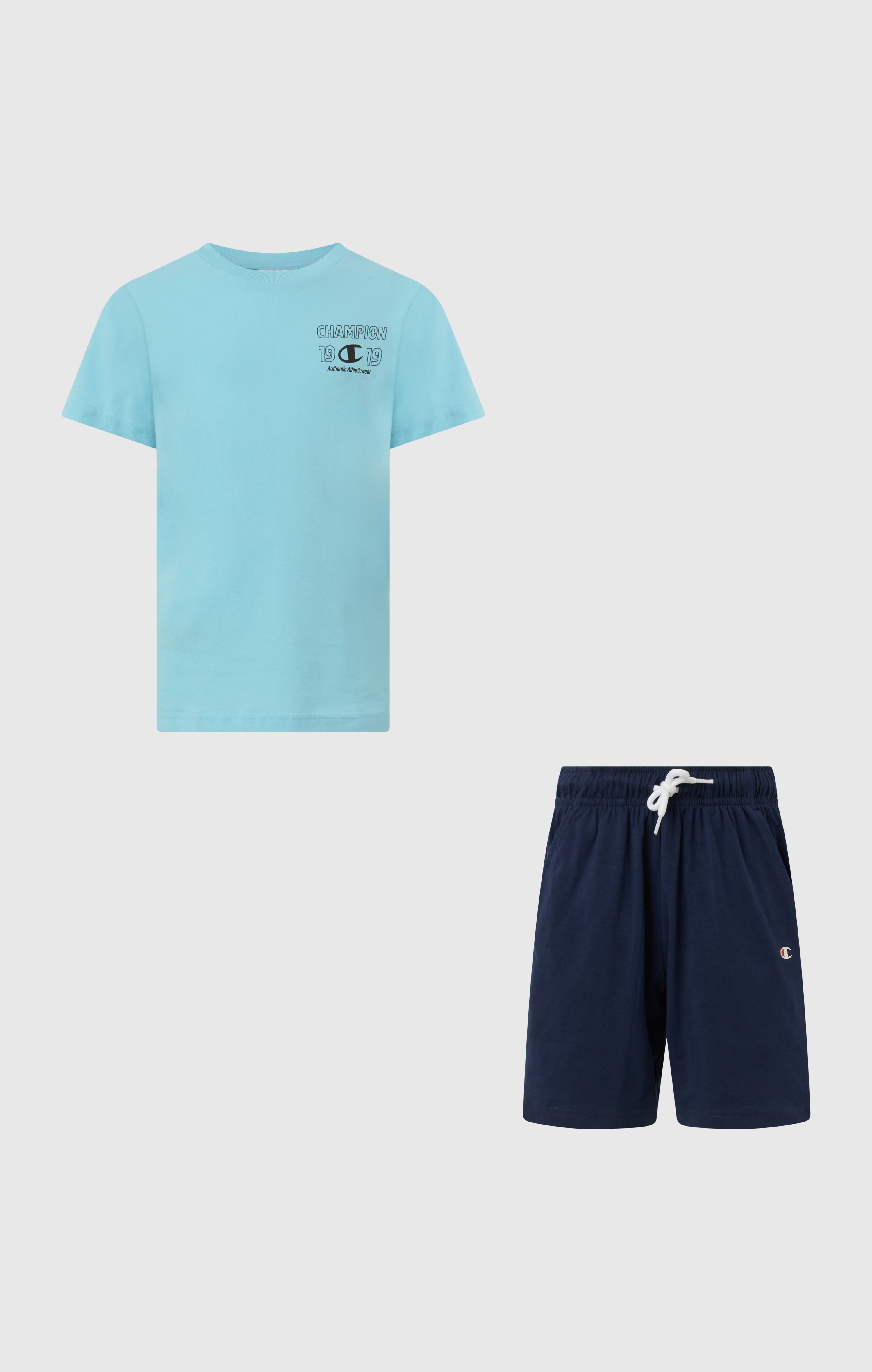 Champion T-Shirt & Shorts "Graphic T-Shirt and Shorts Set" 2 tlg. 2-teiliges Set aus T-Shirt und Shorts, für sportliche Aktivitäten