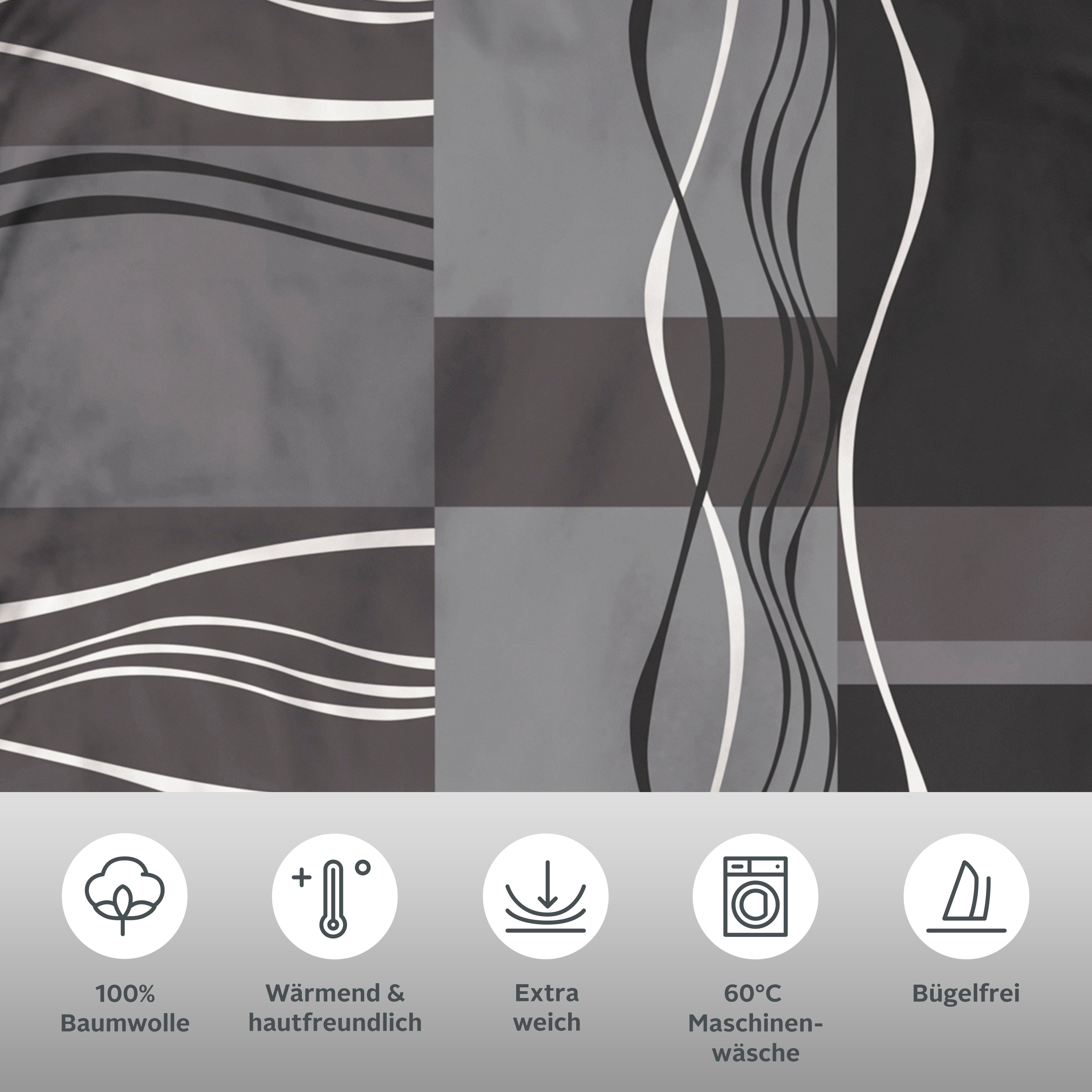 Thumbnail - my home Bettwäsche "Kelian" 2 Stk. tlg. in verschiedenen Qualitäten, gemusterte Bettwäsche