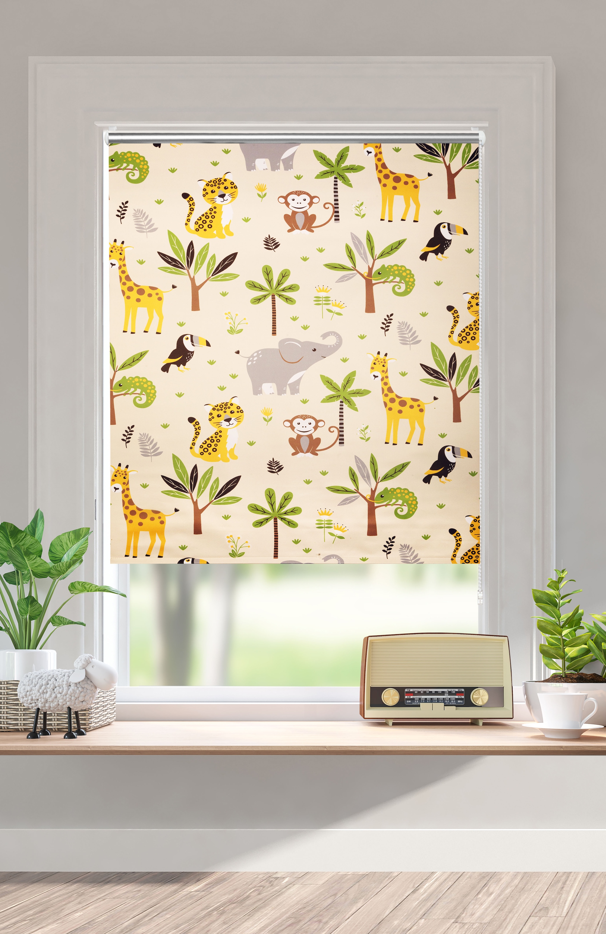 OTTO home Rollo "Jungle" Lichtschutz Sichtschutz ohne Bohren freihängend Kl günstig online kaufen