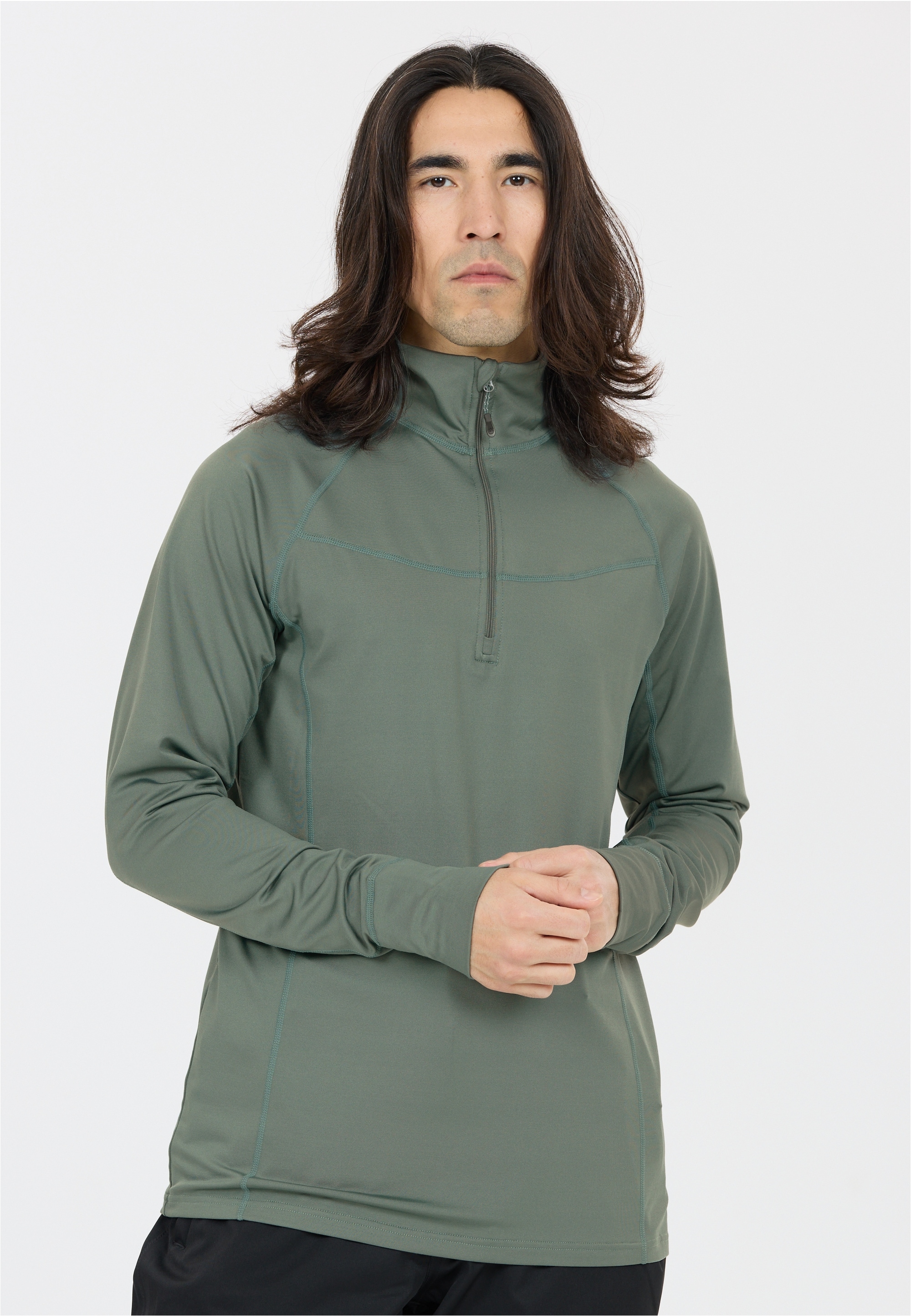 WHISTLER Langarmshirt "Baggio" 1 Stk. mit hochabschließendem Kragen
