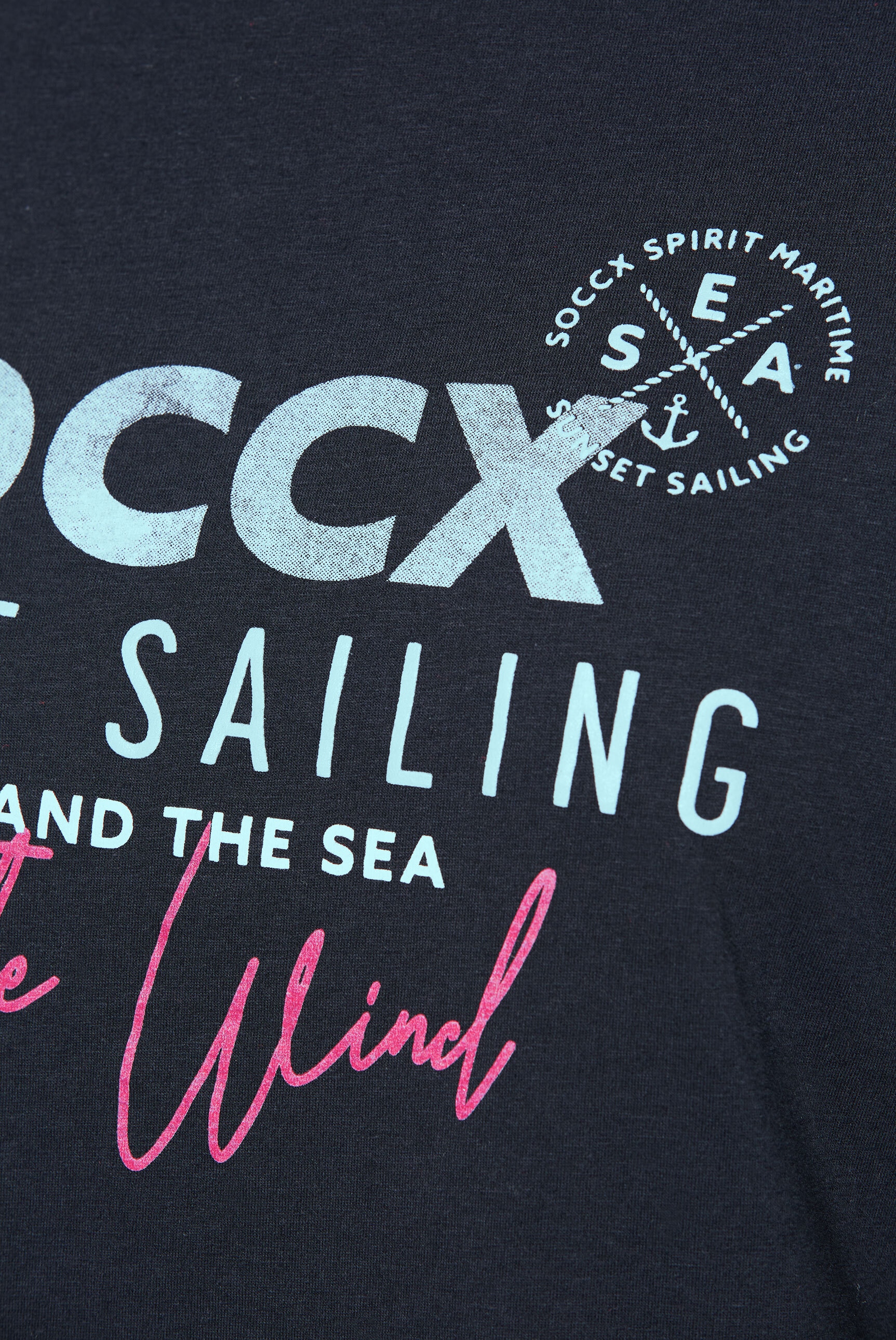 SOCCX 3/4-Arm-Shirt, mit längerer Rückenpartie