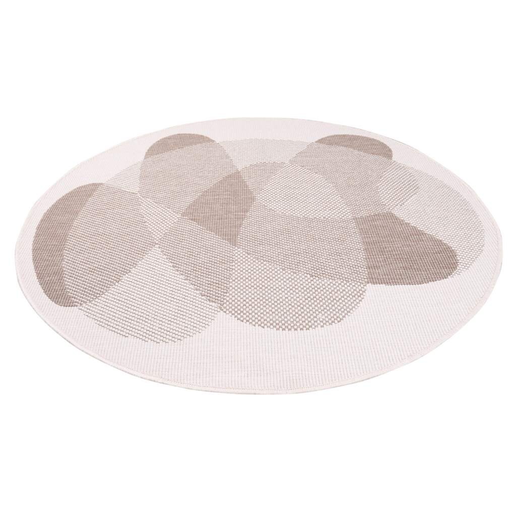 Carpet City Outdoorteppich "DUO RUG 5835" rund 5 mm Höhe Wendeteppich Wette günstig online kaufen