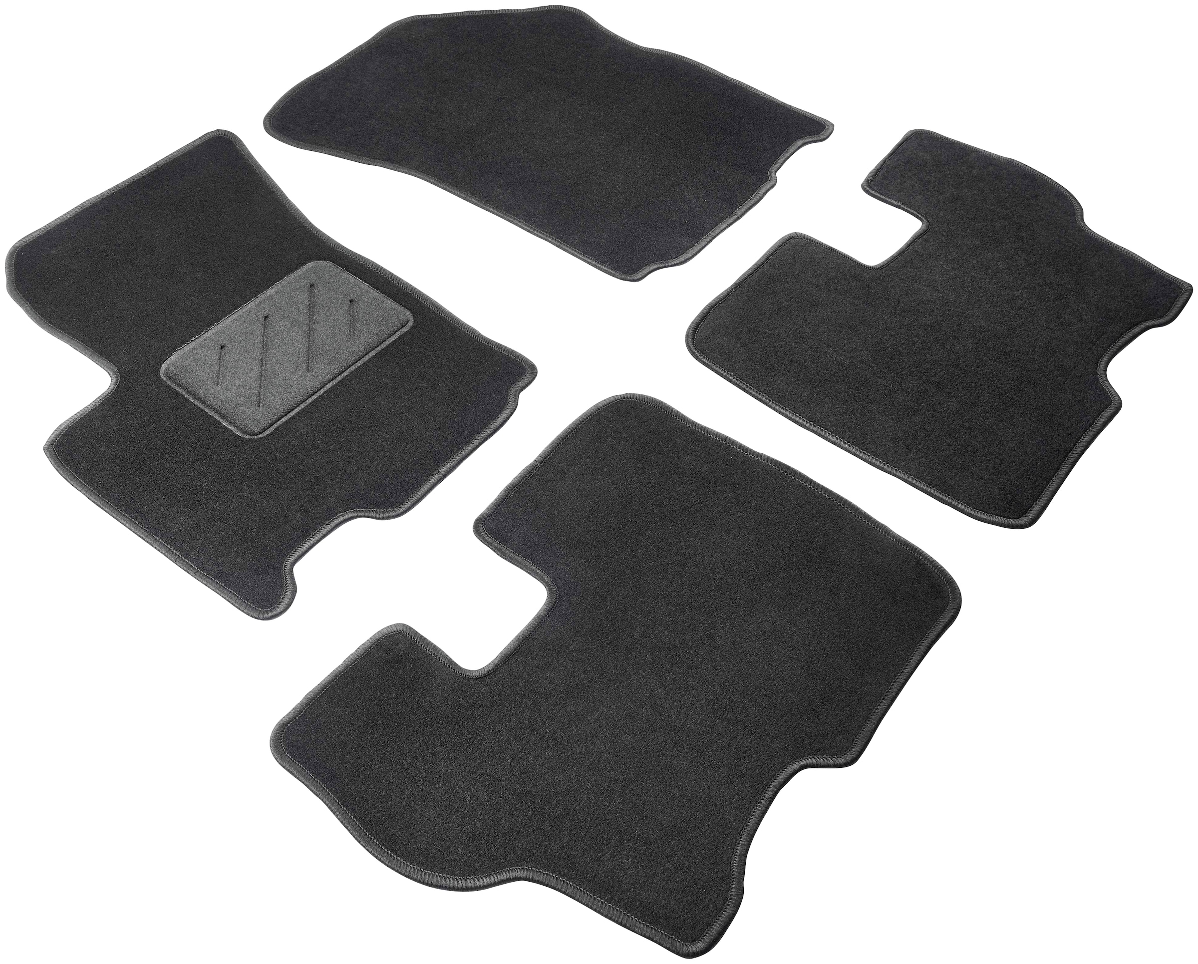 WALSER Passform-Fußmatten »Standard«, (4 St.), für VW Touran 2006-05/2015,  5-Sitzer kaufen | BAUR
