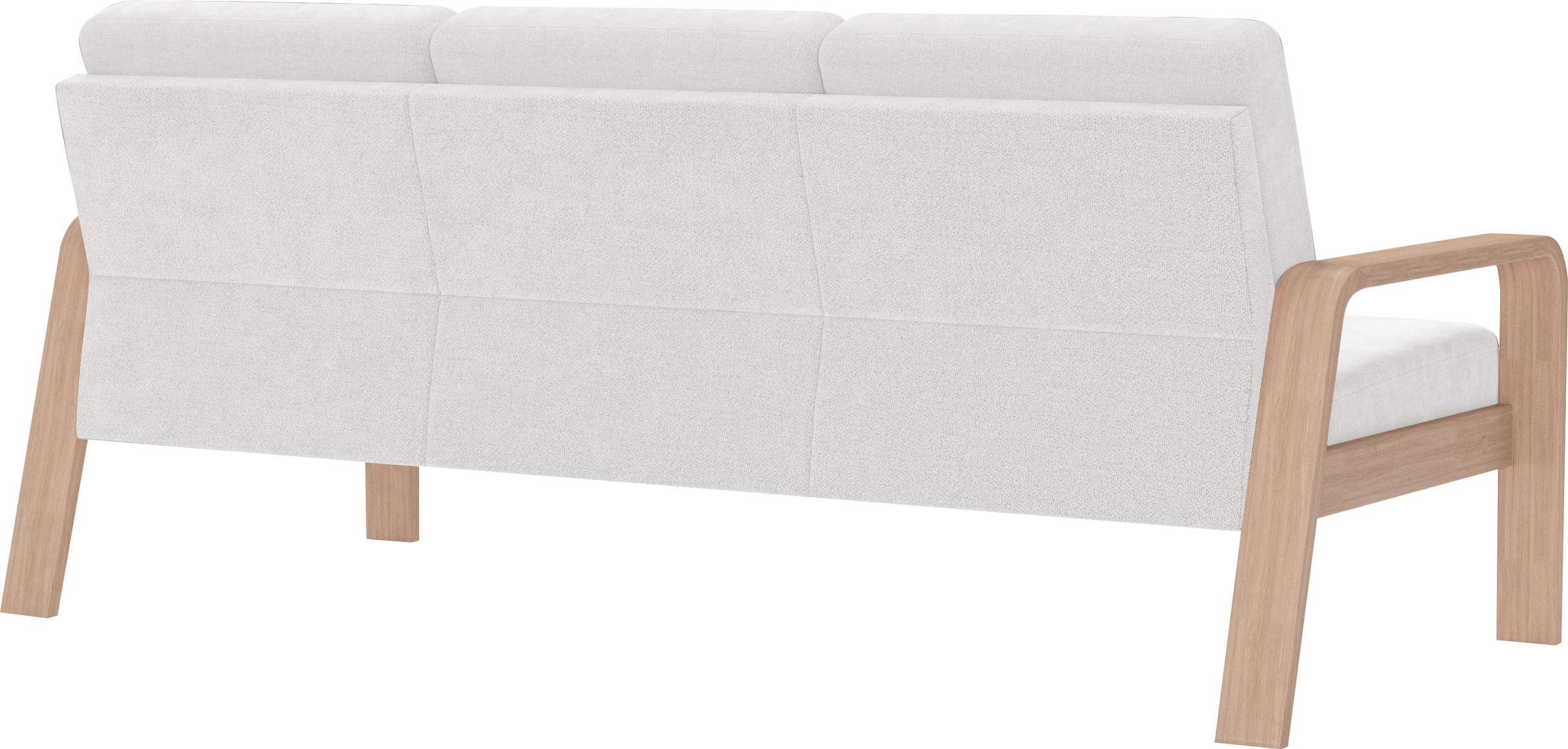 sit&more 3-Sitzer »Kolding«, Armlehnen aus Buchenholz in natur, verschiedene Bezüge und Farben