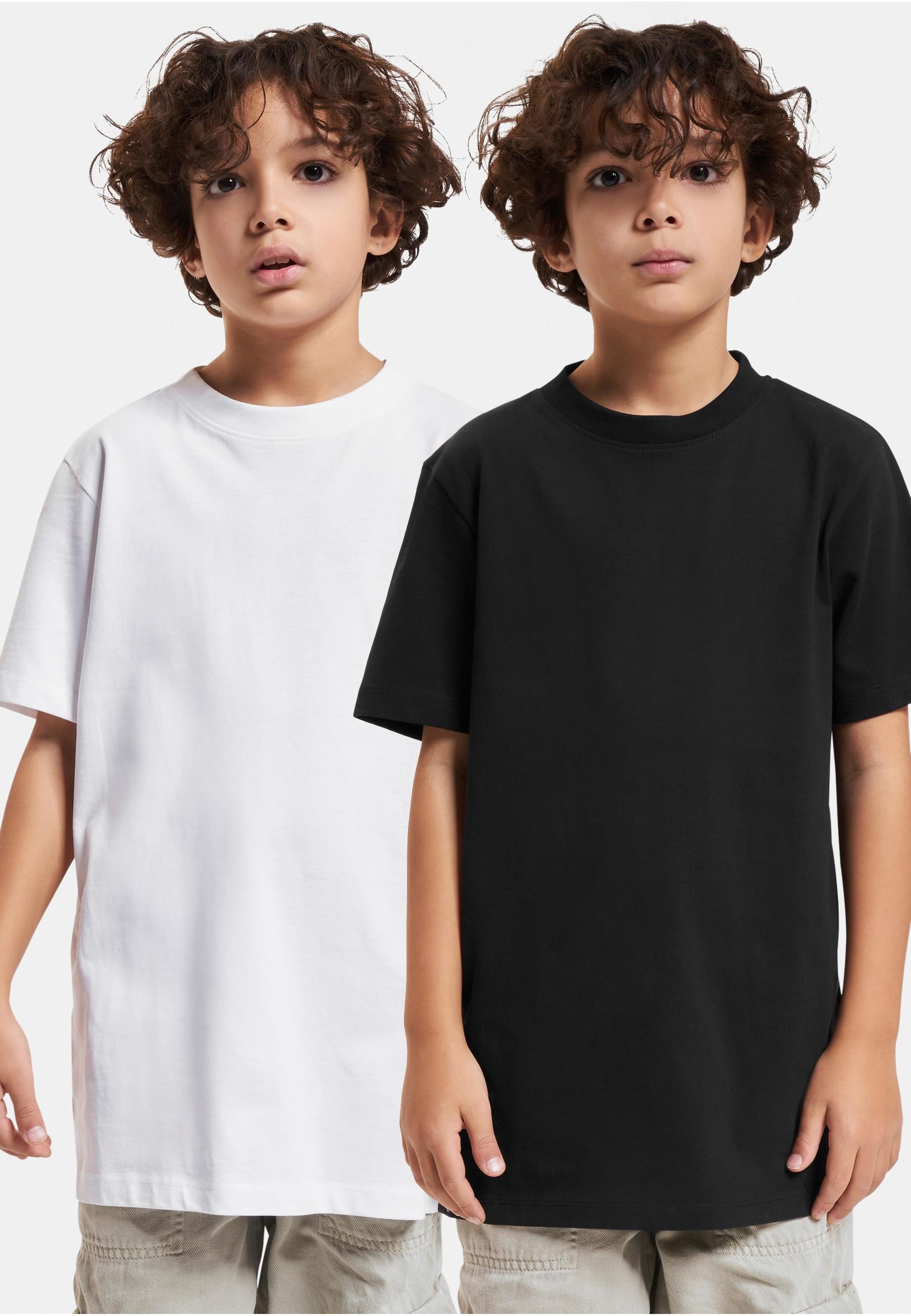 URBAN CLASSICS Kurzarmshirt »Urban Classics Kids Boys Basic Tee 2-Pack«, (1 tlg.)