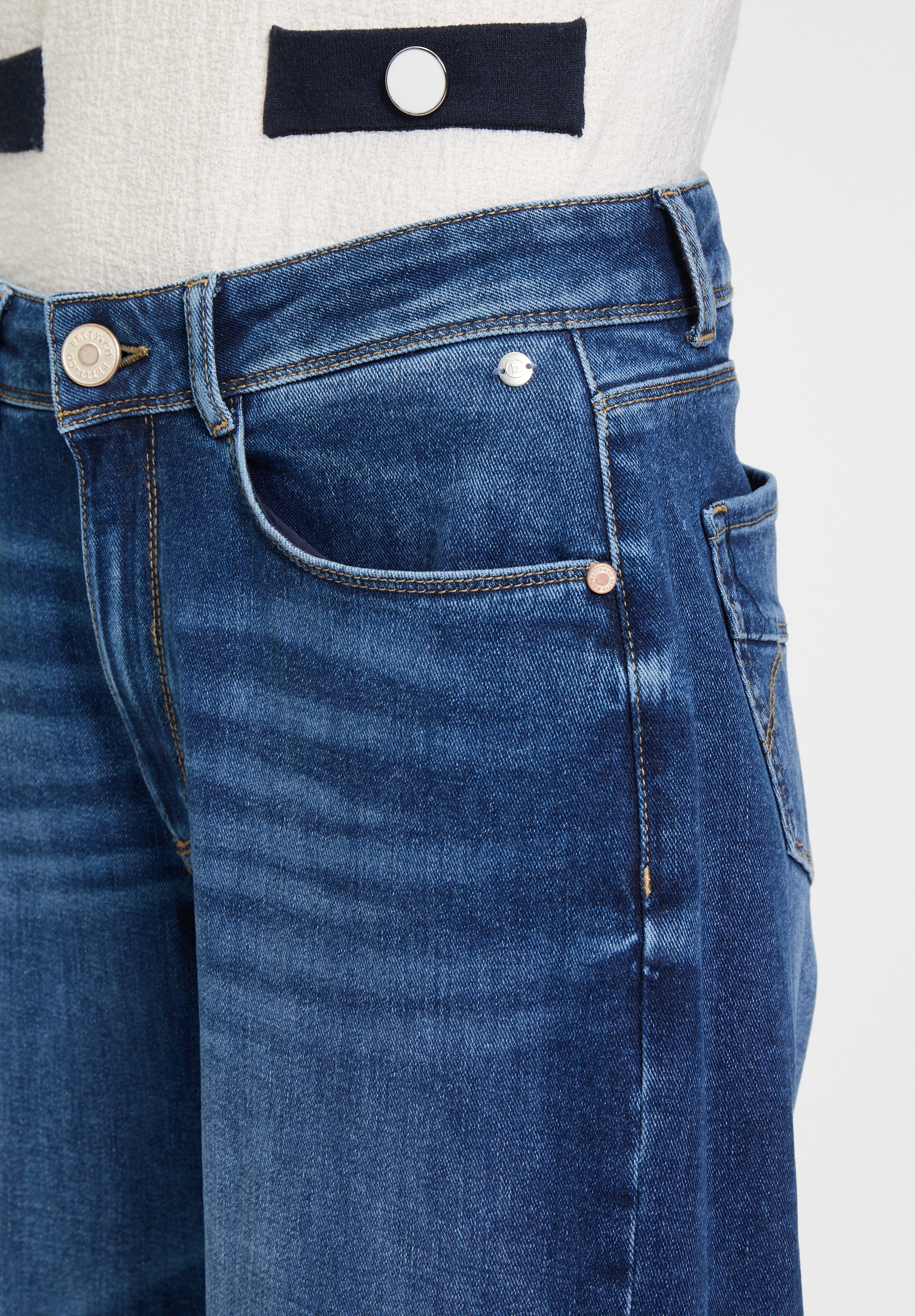 Betty&Co High-waist-Jeans »Betty & Co High Waisted-Jeans mit weitem Bein«