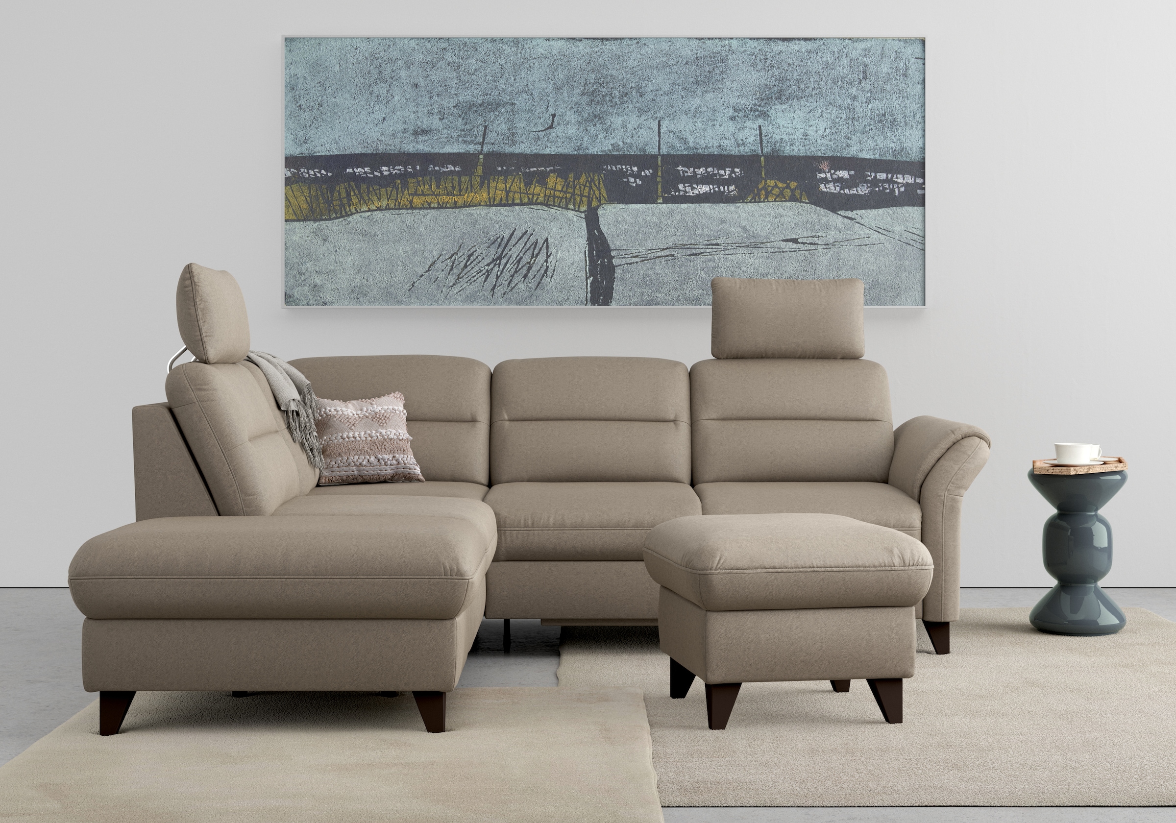 sit&more Ecksofa "Mellum L-Form", Federkern, wahlweise mit Bettfunktion, St günstig online kaufen