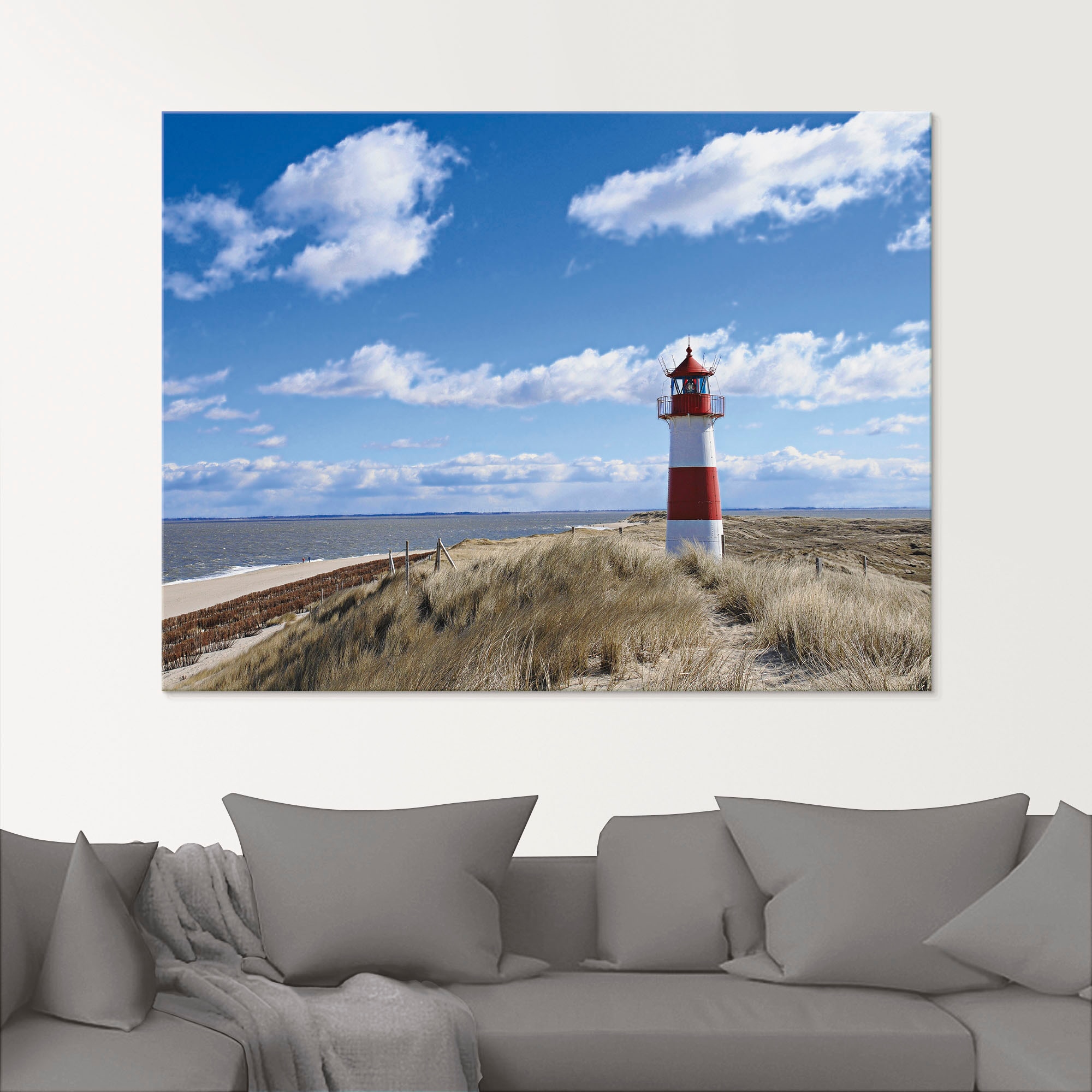 Artland Glasbild verschiedenen BAUR kaufen »Leuchtturm Größen St.), Sylt«, | in Gebäude, (1