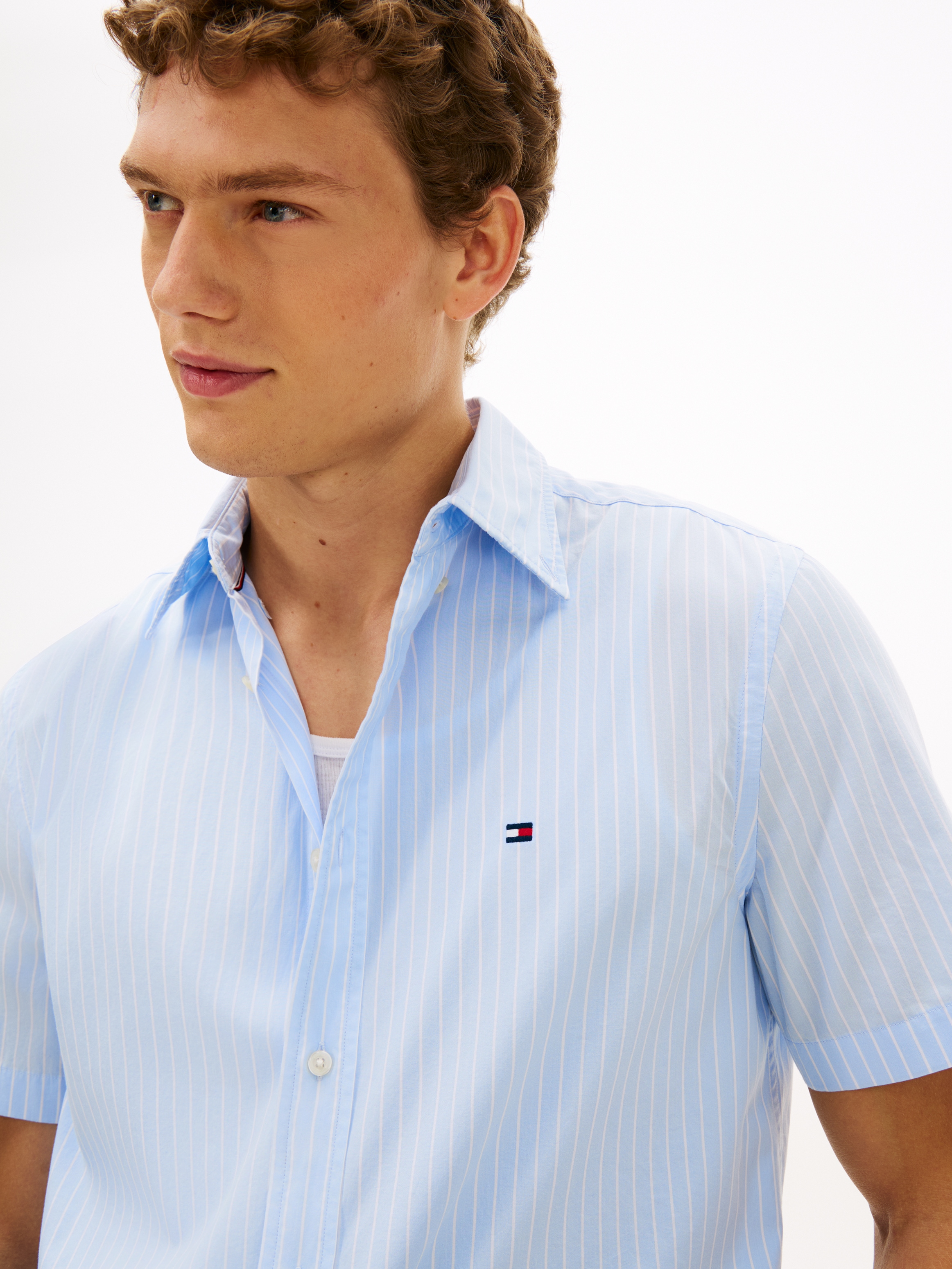 Tommy Hilfiger Kurzarmhemd "FLEX POPLIN" Regular fit mit Button-Down-Kragen günstig online kaufen