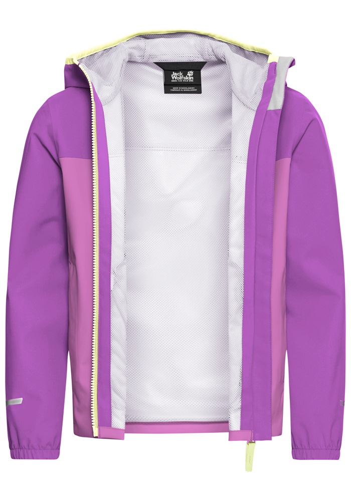 Jack Wolfskin Regenjacke »ADVENTURETRIBE 2L JKT K« atmungsaktiv, wasserdicht, mit Reißverschluss, normale Länge