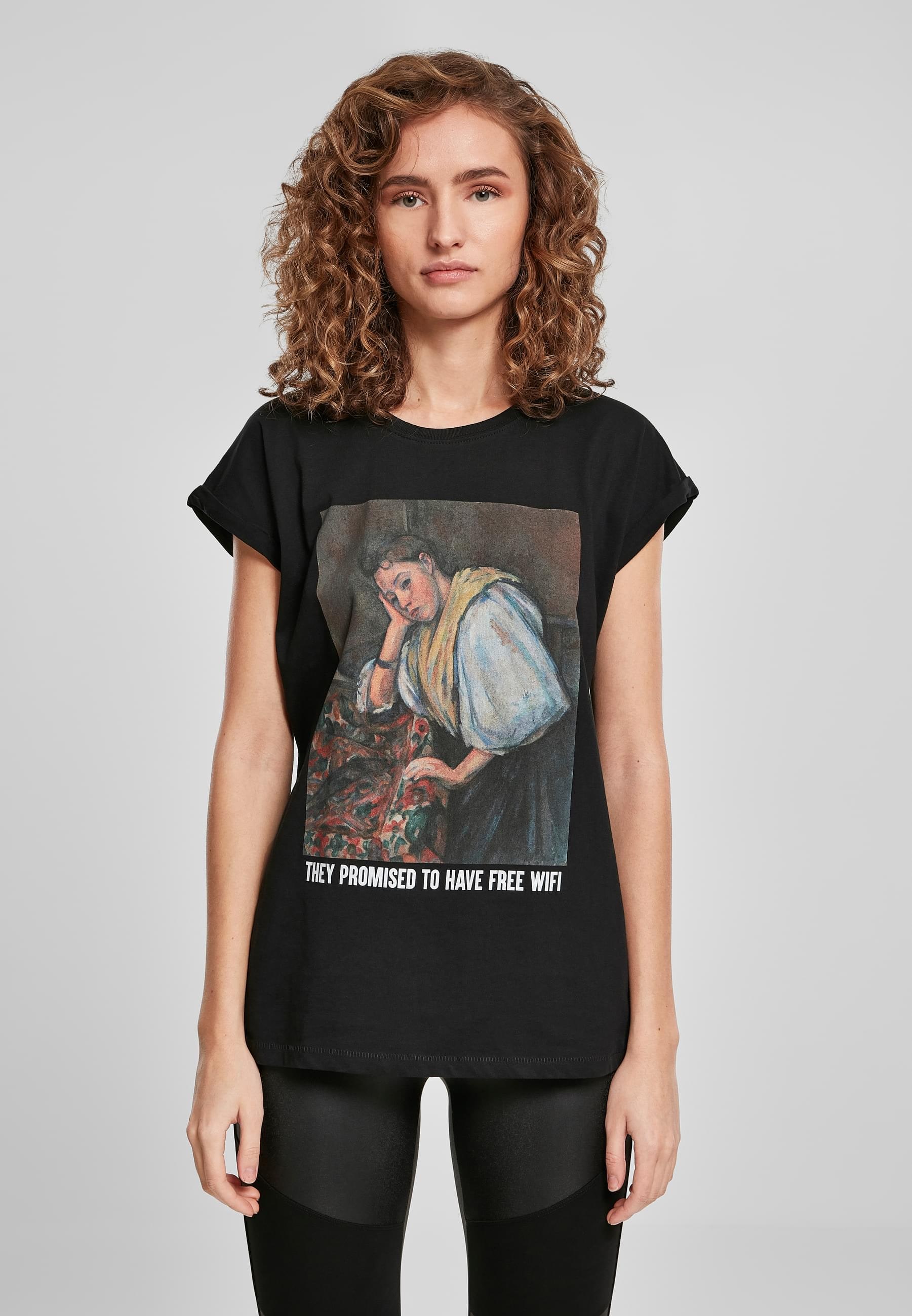 MisterTee Kurzarmshirt »MisterTee Damen Ladies No Wifi Tee«, (1 tlg.)